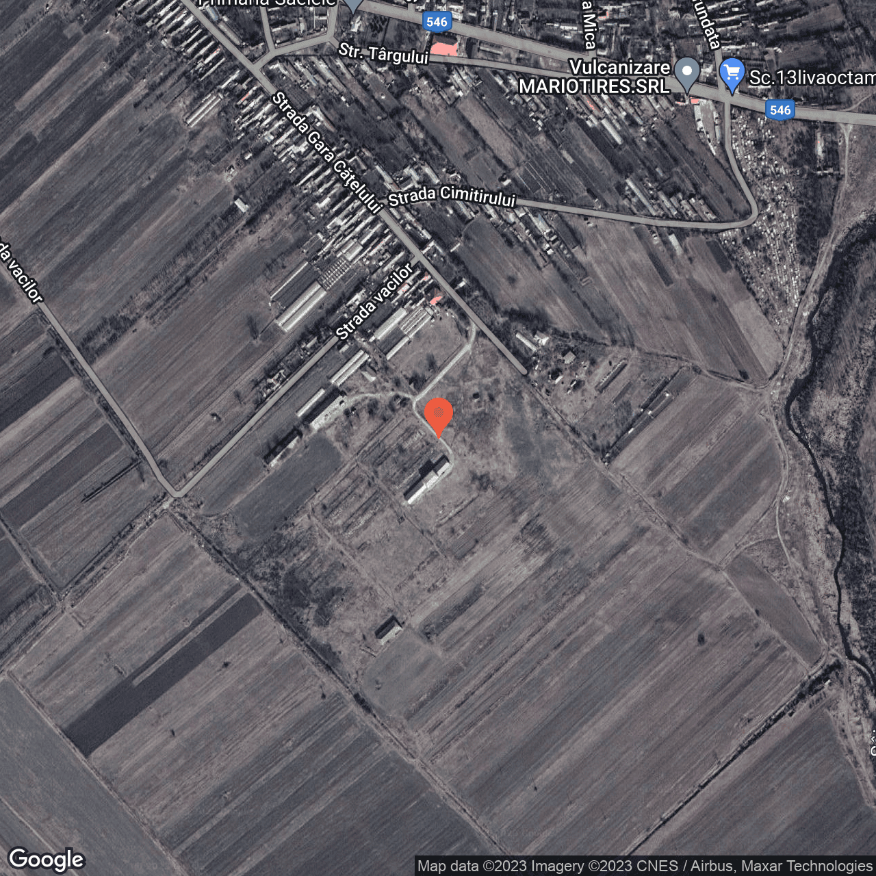 Poza harta hybrid, zoom 16, adresa Saelele, , judetul