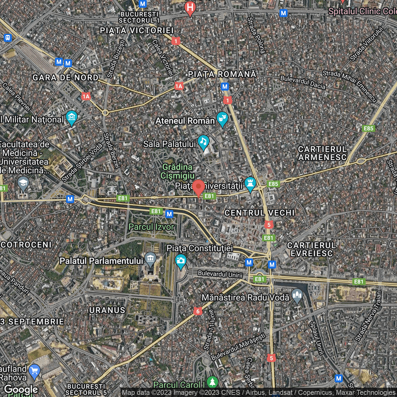 Poza harta hybrid, zoom 14, adresa Bulevardul Regina Elisabeta numarul 45, , judetul