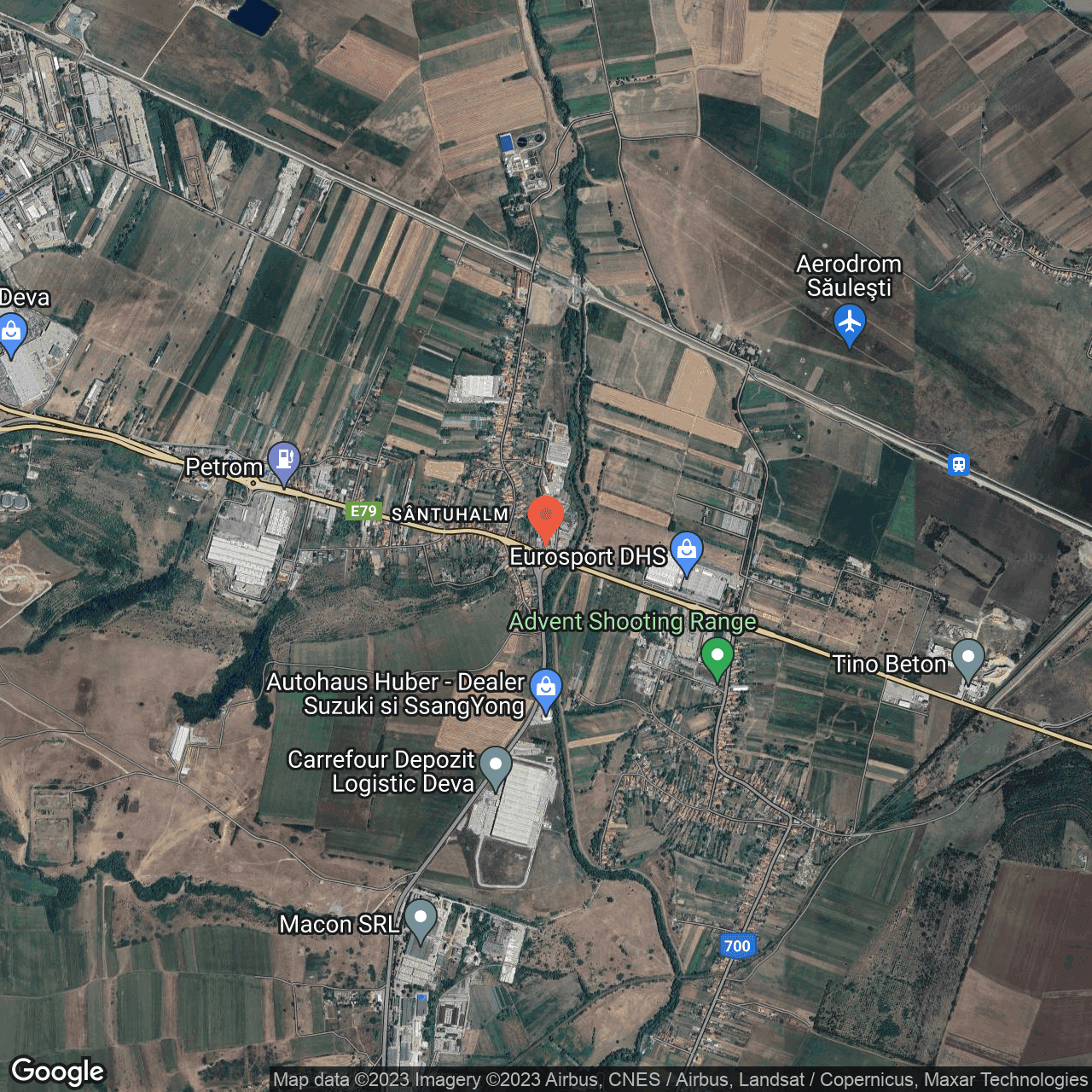 Poza harta hybrid, zoom 14, adresa Santuhalm 1, , judetul