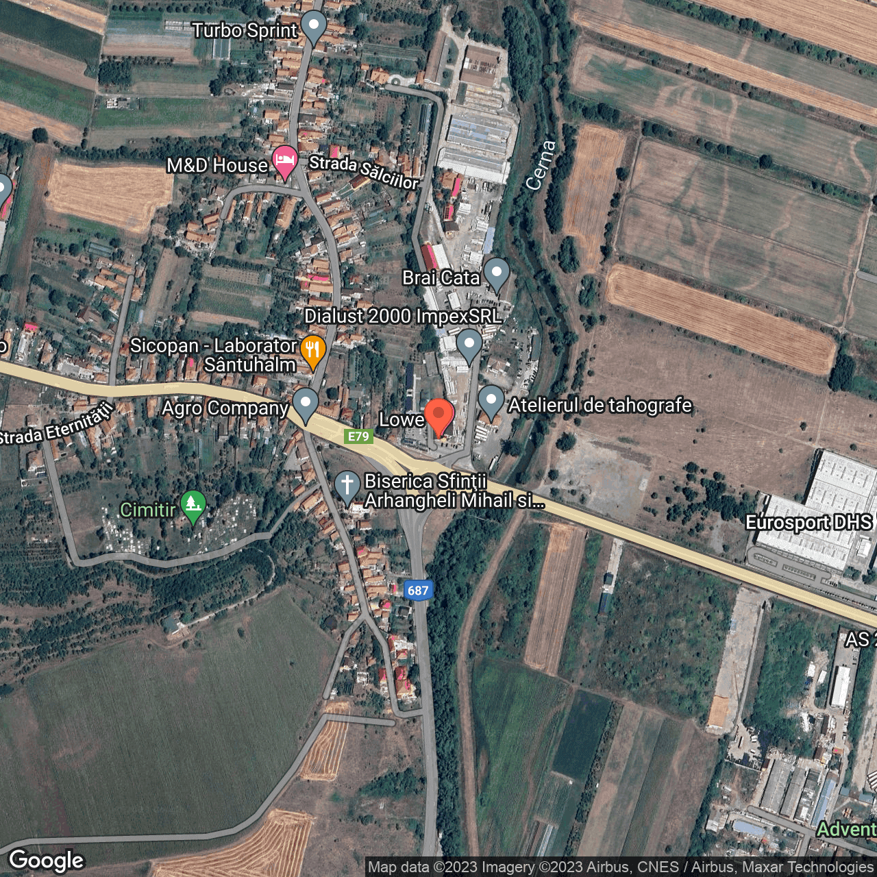 Poza harta hybrid, zoom 16, adresa Santuhalm 1, , judetul