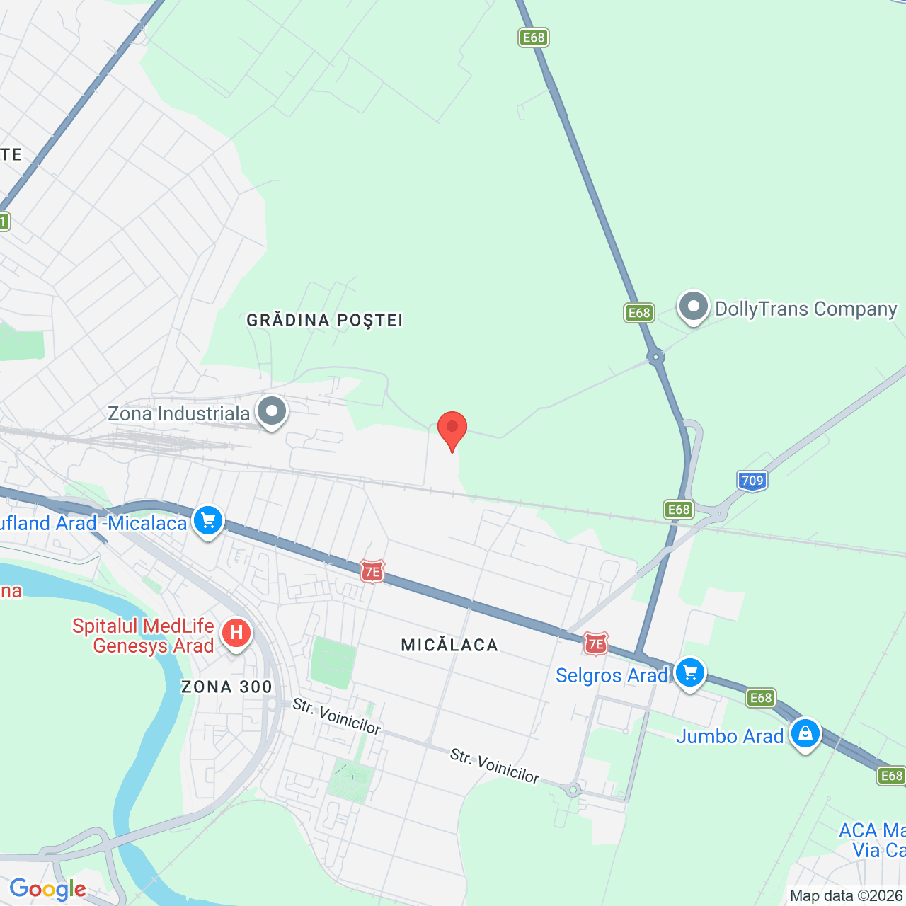 Poza harta streetview, zoom 14, adresa Arad, str. Pastorului, nr. 28A, , judetul