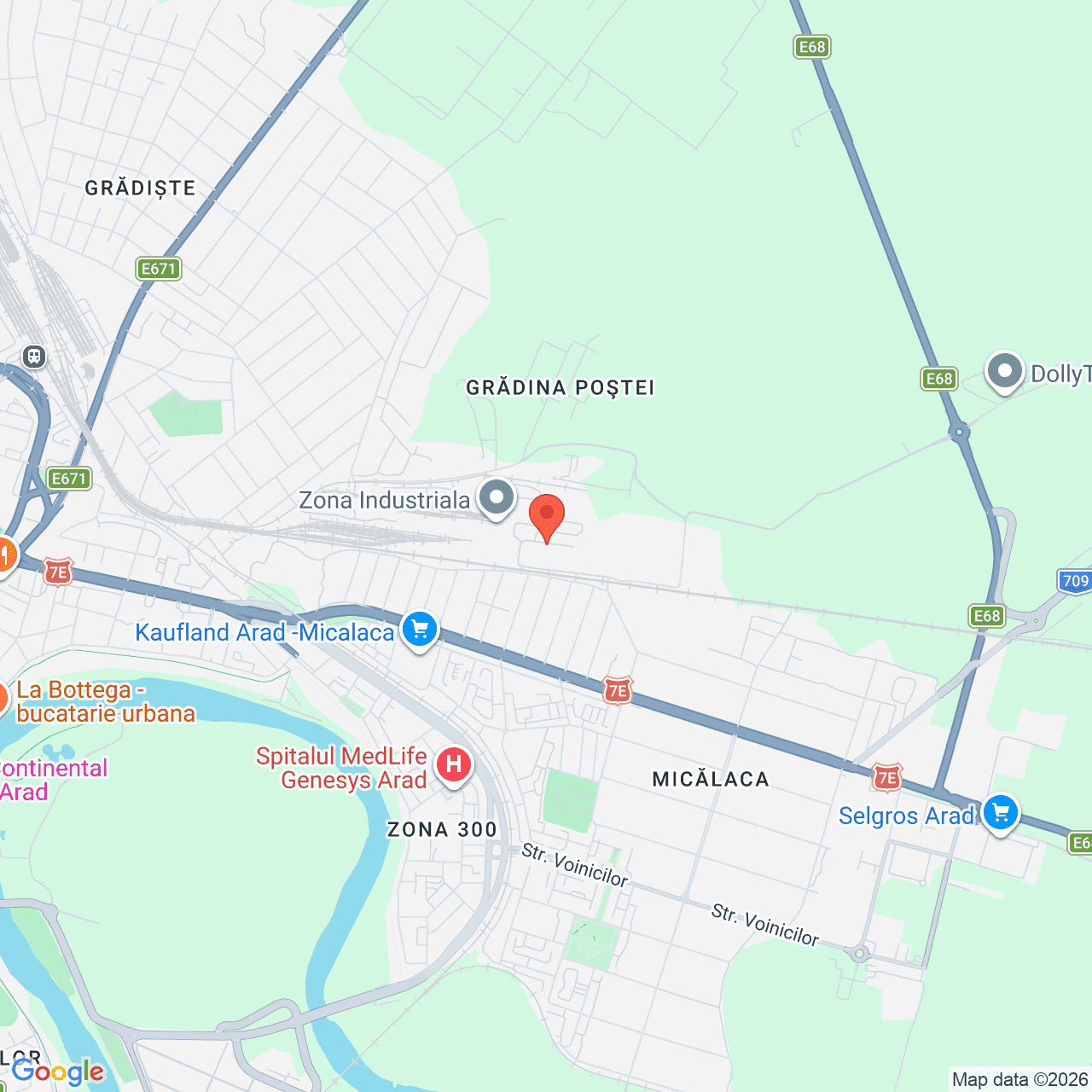 Poza harta streetview, zoom 14, adresa Arad, str. Gradina Poștei, nr. 1, , judetul