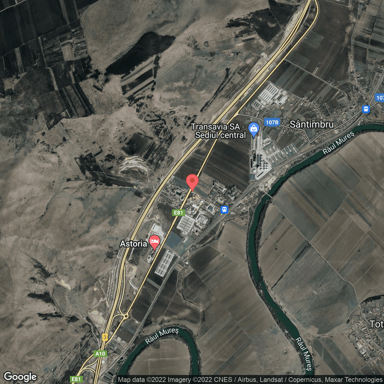 Poza harta hybrid, zoom 14, adresa Sos. Nationala nr. 16A, Santimbru, judetul Alba