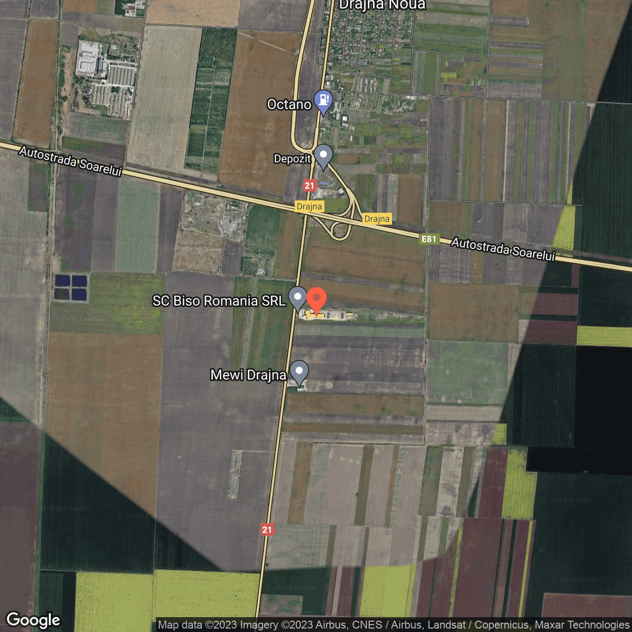 Poza harta hybrid, zoom 14, adresa Drajna Noua, , judetul
