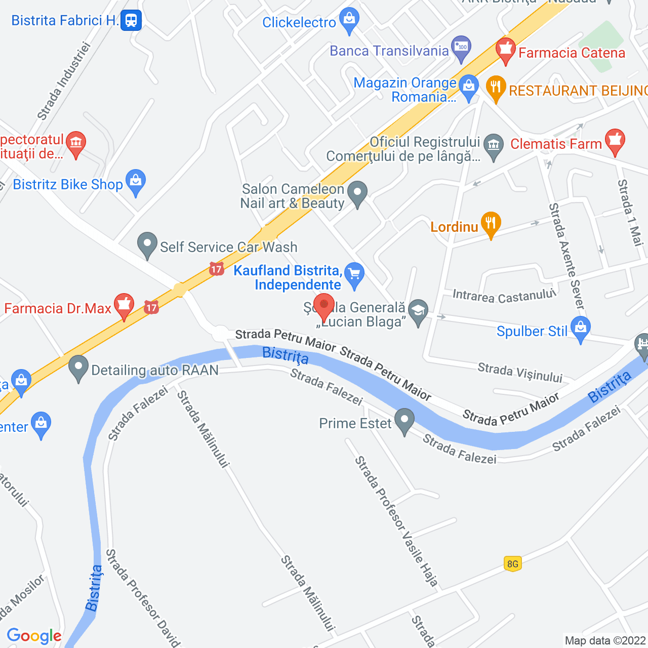 Poza harta streetview, zoom 16, adresa Independenţei 99, Bistrita, judetul Bistrita Nasaud