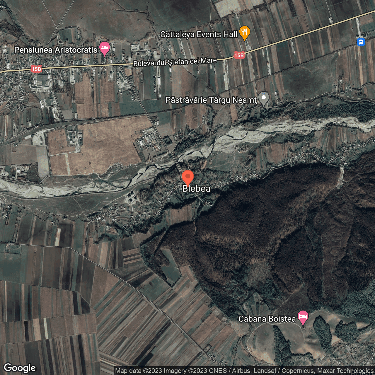 Poza harta hybrid, zoom 14, adresa Targu Neamt str. Vanatorului, nr.50, , judetul