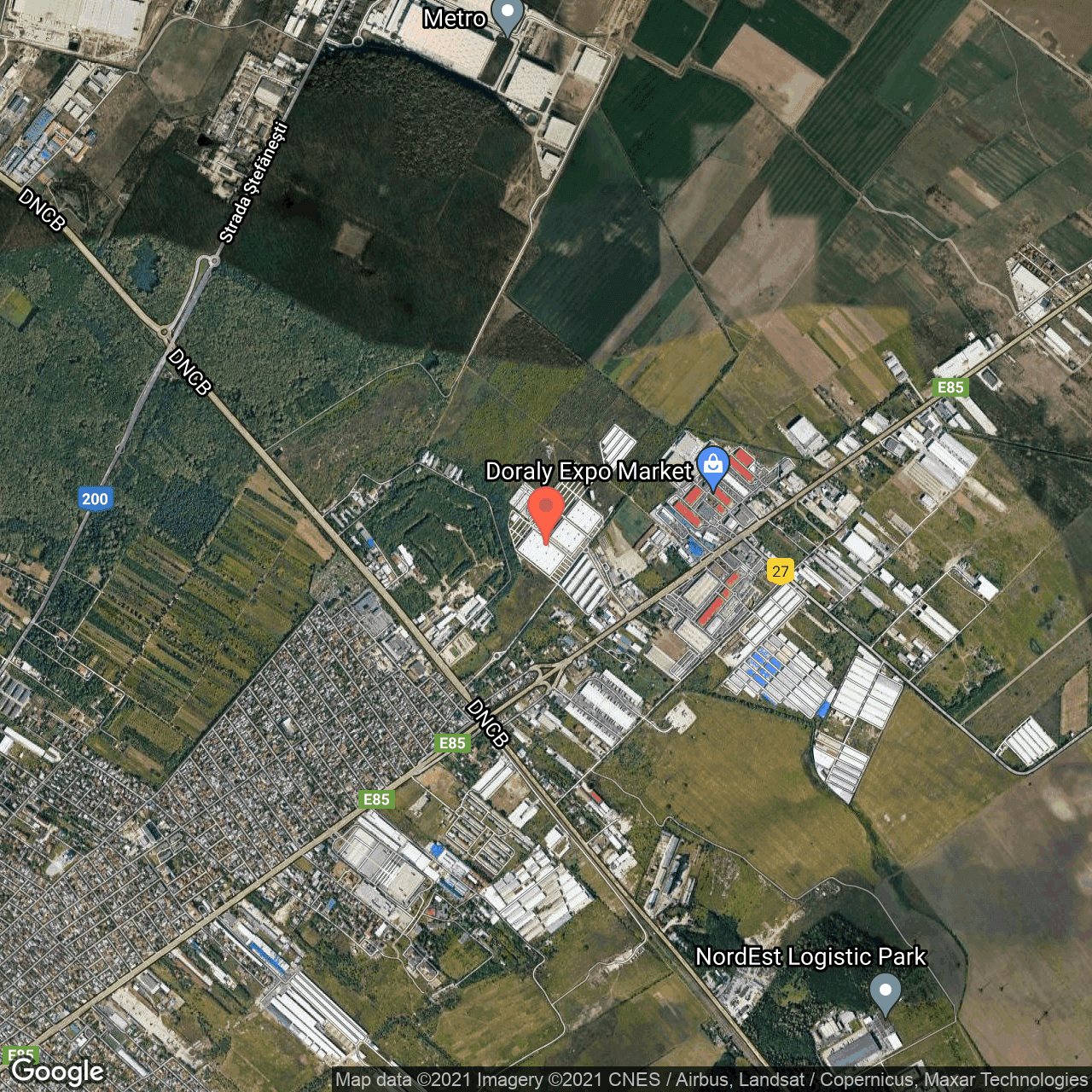 Poza harta hybrid, zoom 14, adresa Șoseaua București - Urziceni 17, Afumati, judetul Bucuresti Ilfov