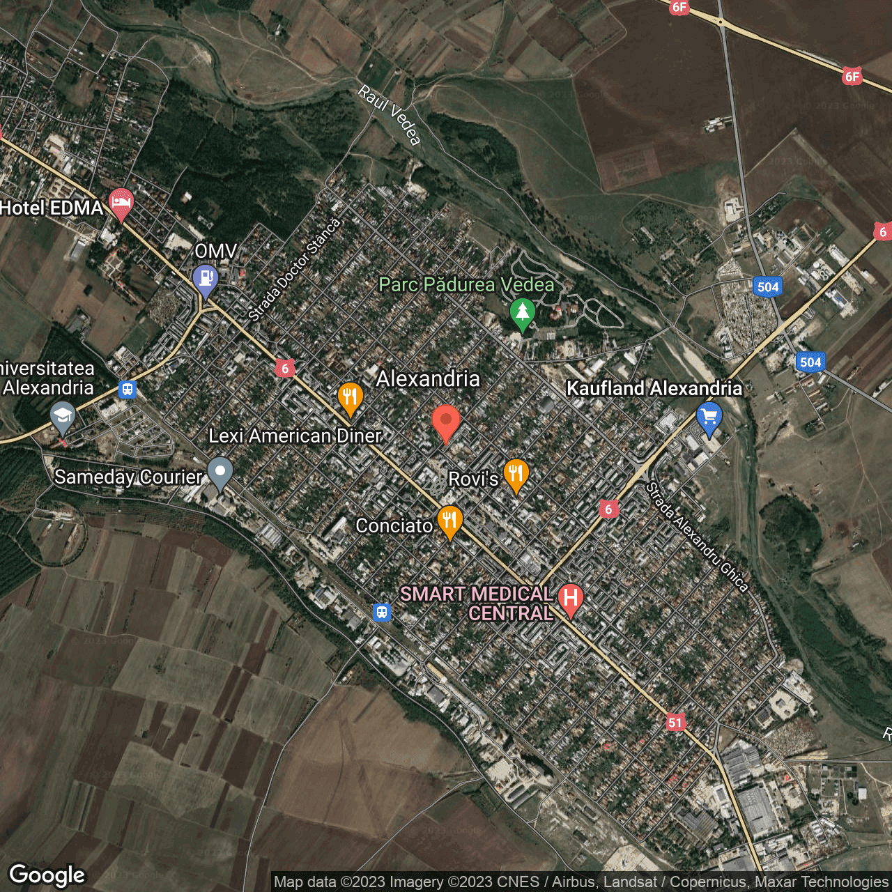 Poza harta hybrid, zoom 14, adresa Alexandria Teleorman, , judetul