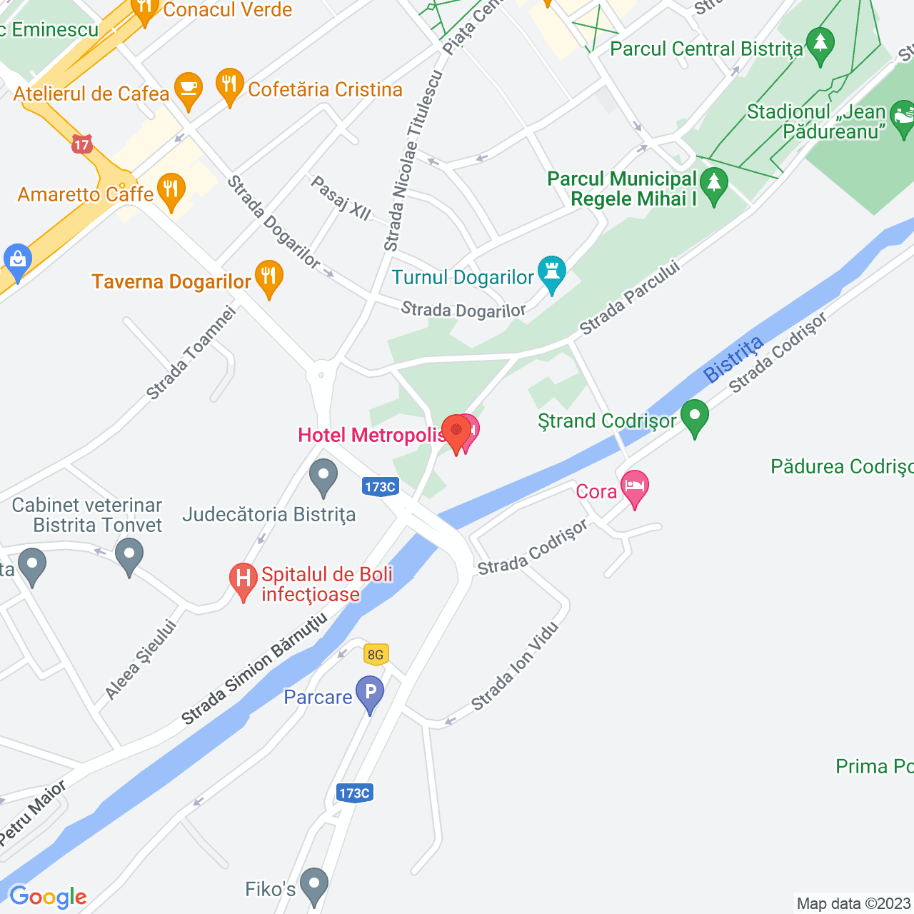 Poza harta streetview, zoom 16, adresa Parcului 19 Bistrita, , judetul