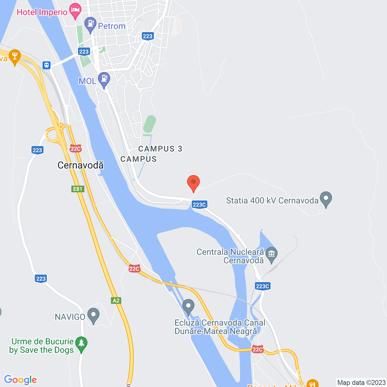 Poza harta streetview, zoom 14, adresa Cernavoda, Str. Valea Cimelei, nr. 1, , judetul