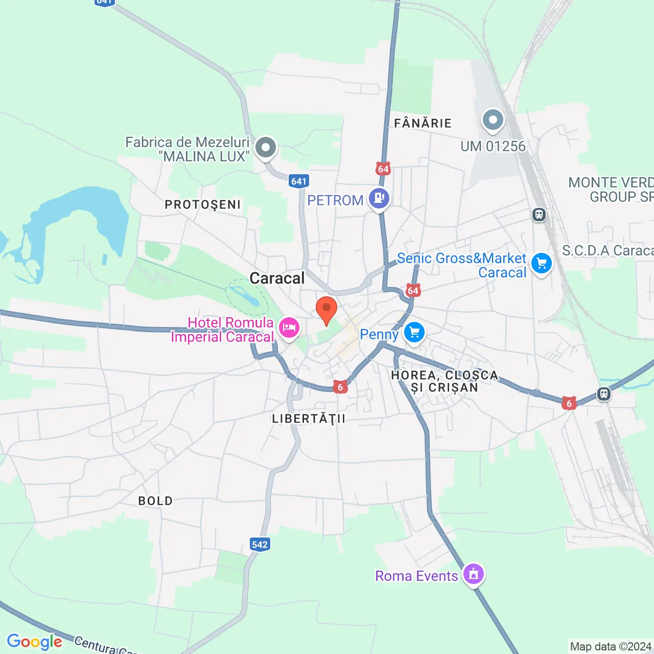 Poza harta streetview, zoom 14, adresa Caracal, str. Piața Victoriei nr. 4, , judetul