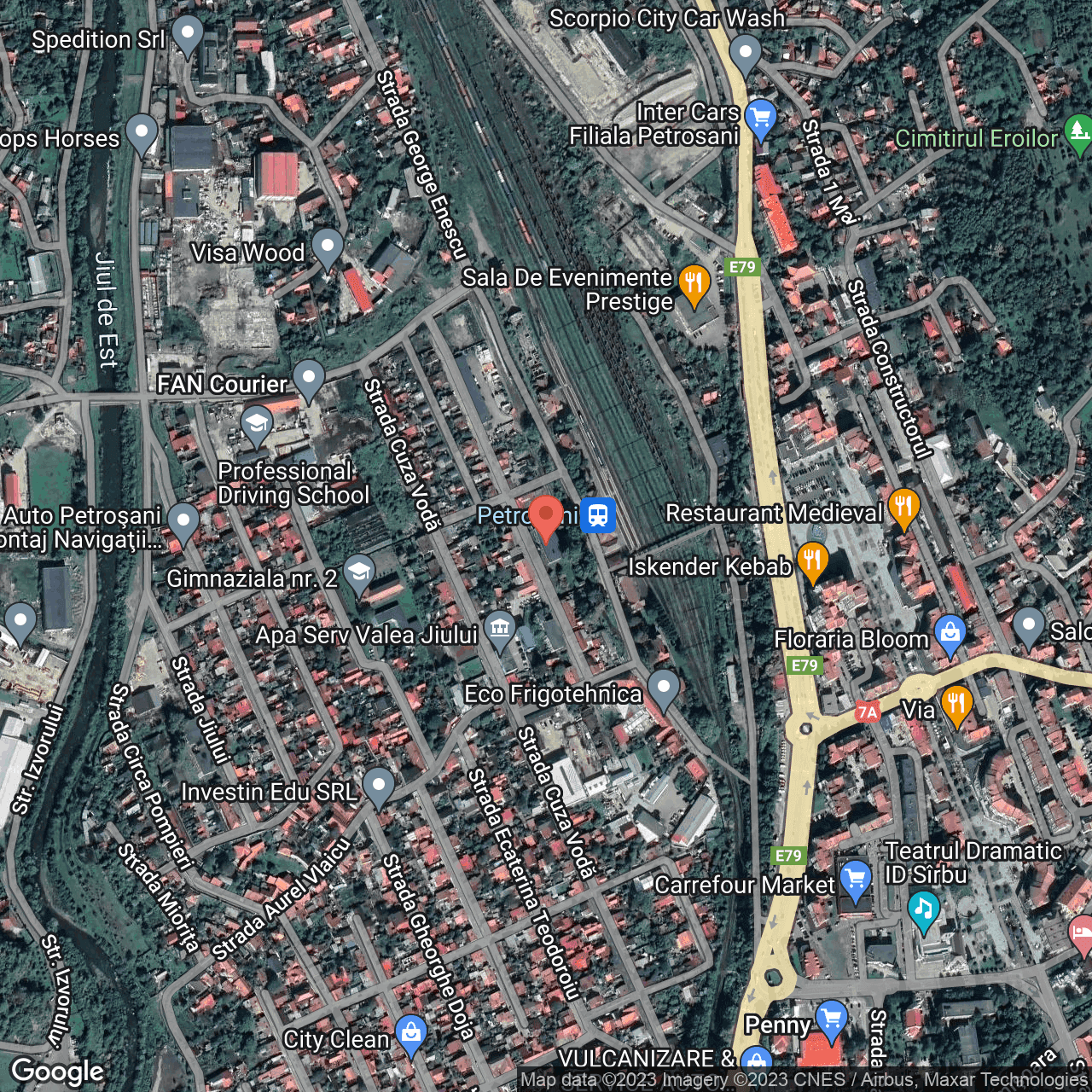 Poza harta hybrid, zoom 16, adresa Petrosani, , judetul