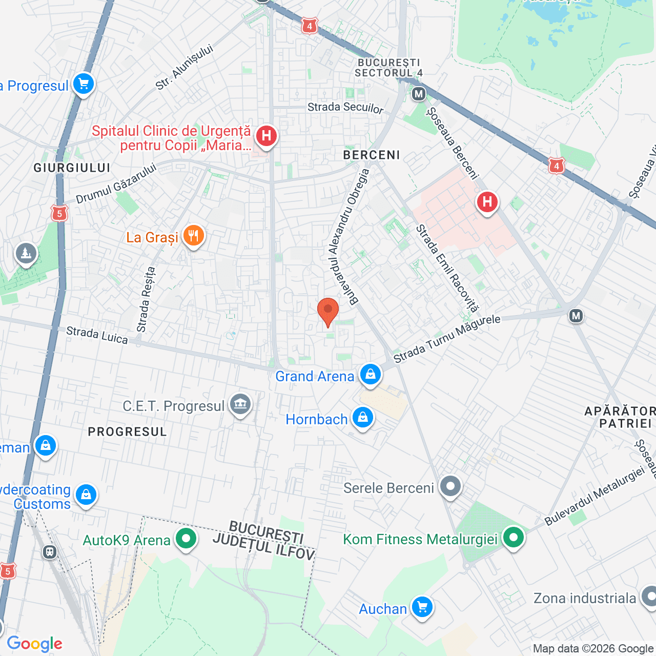 Poza harta streetview, zoom 14, adresa Piata Covasna, Sector 4 Bucuresti, , judetul