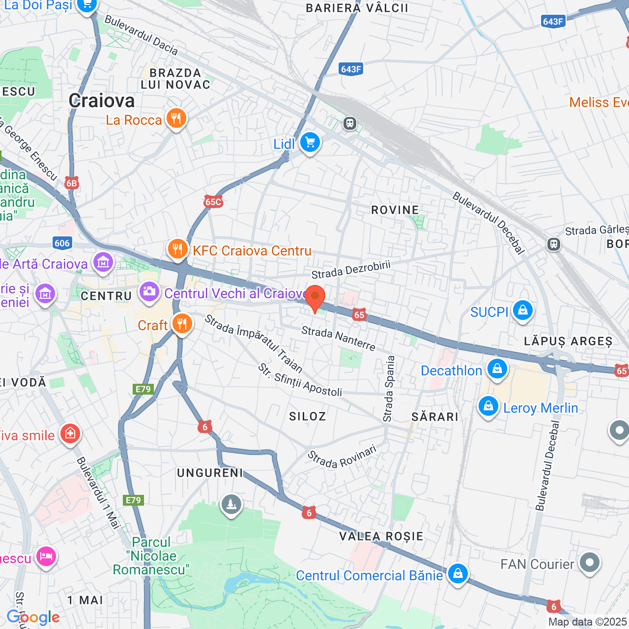 Poza harta streetview, zoom 14, adresa Craiova, str. Calea Bucuresti, nr. 34, bl. A8, , judetul