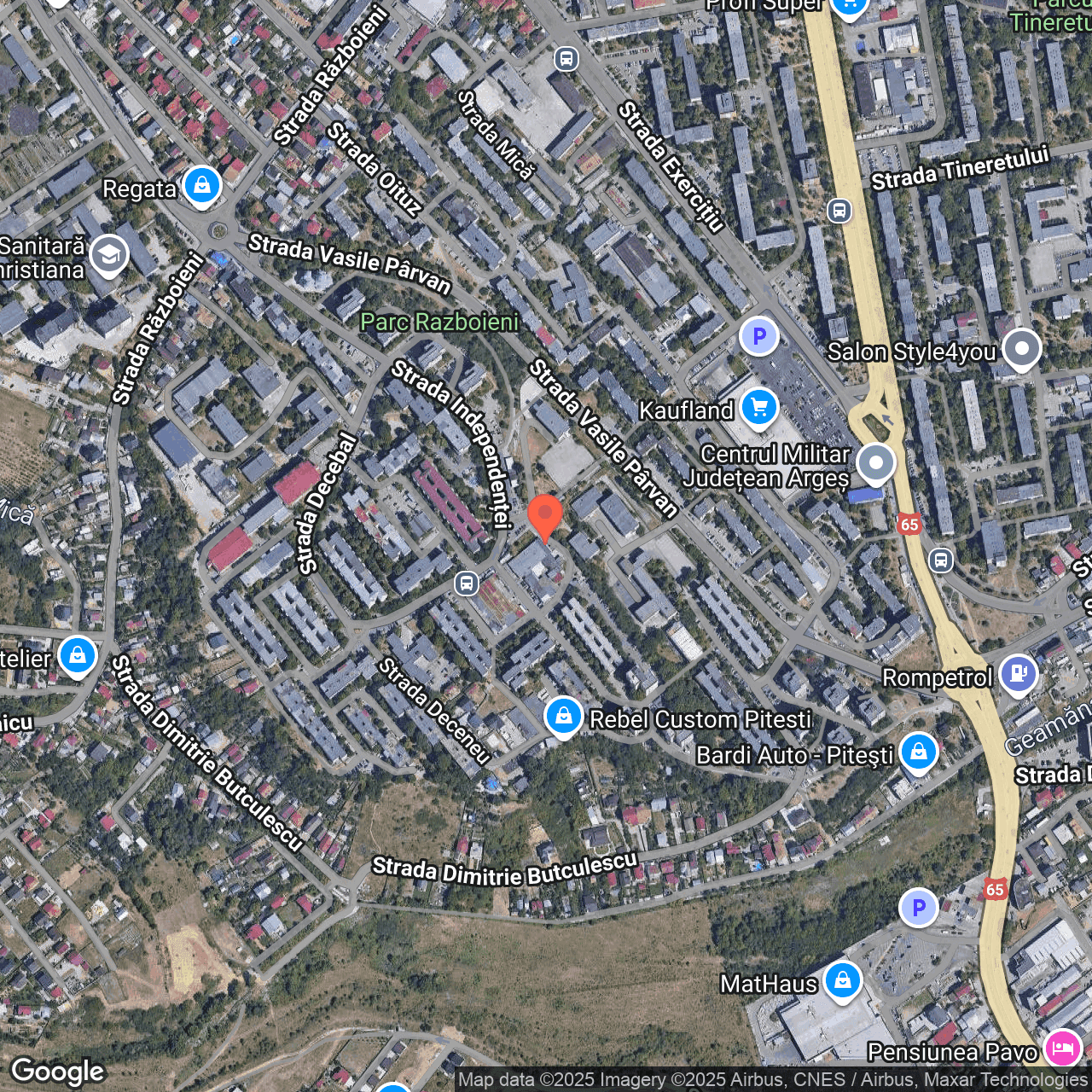 Poza harta hybrid, zoom 16, adresa Razboieni Pitesti, , judetul