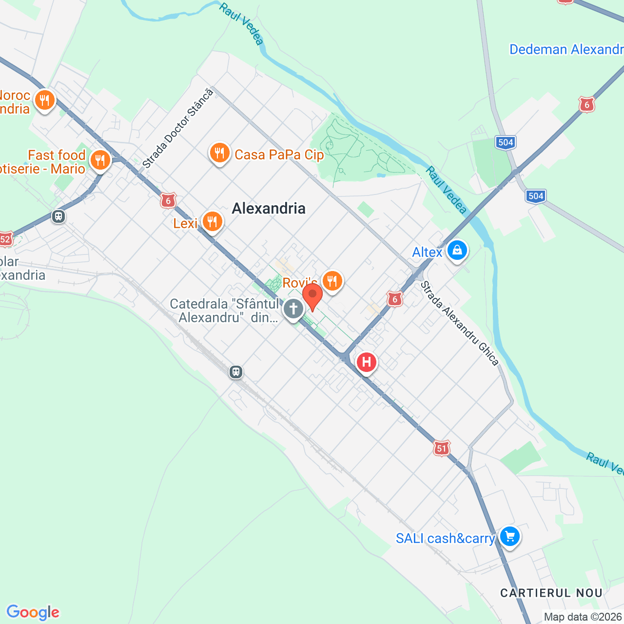 Poza harta streetview, zoom 14, adresa Str. Libertatii nr. 220 Alexandria, , judetul