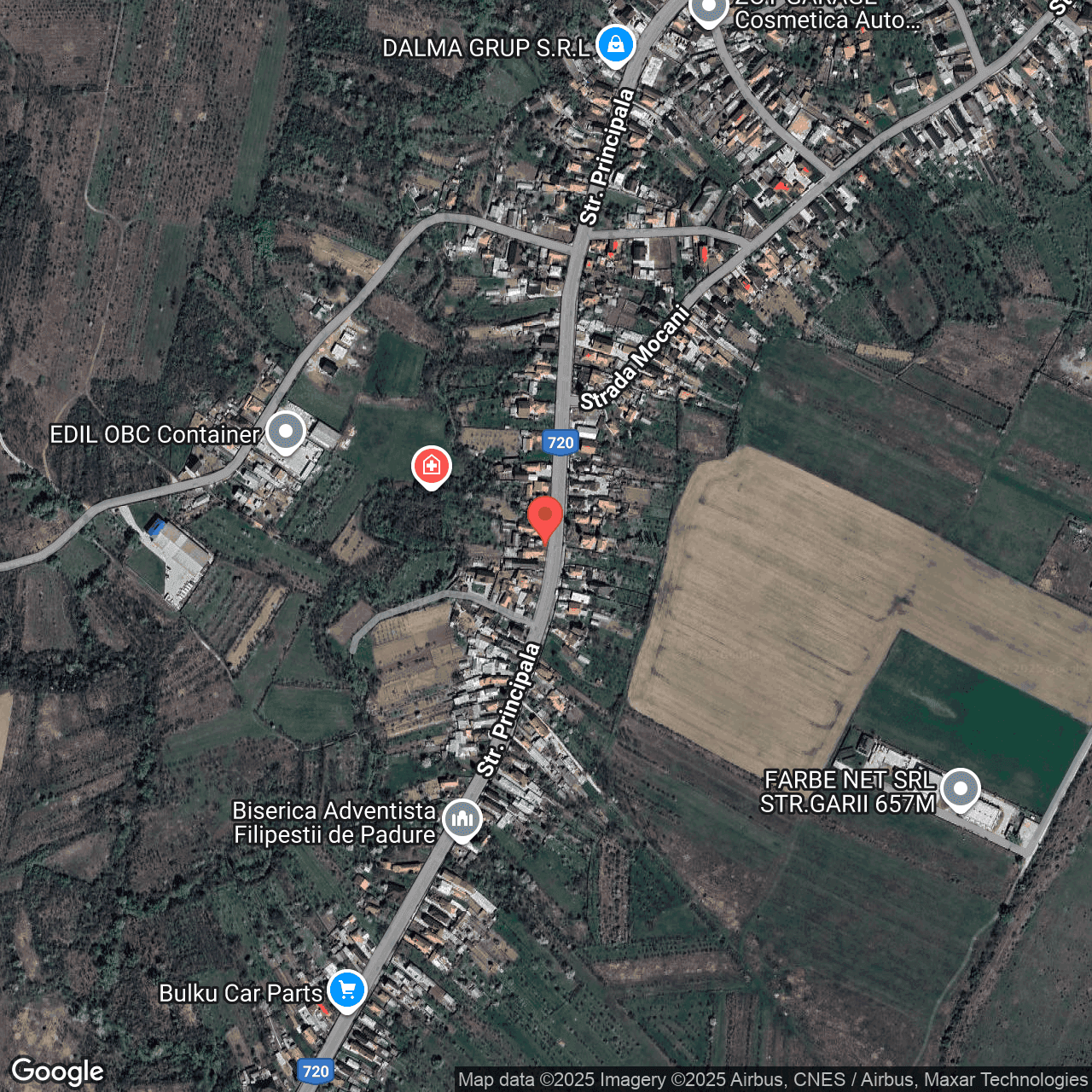 Poza harta hybrid, zoom 16, adresa Filipestii de Padure, str. Principala, nr. 448, , judetul