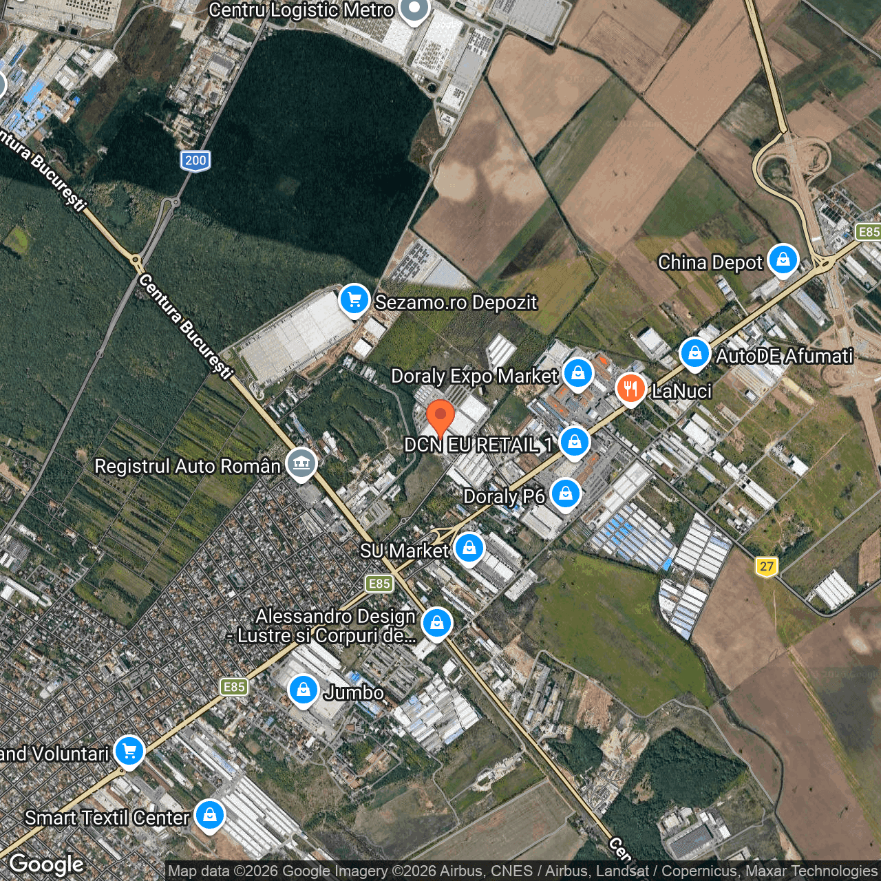 Poza harta hybrid, zoom 14, adresa Afumati Ilfov, , judetul