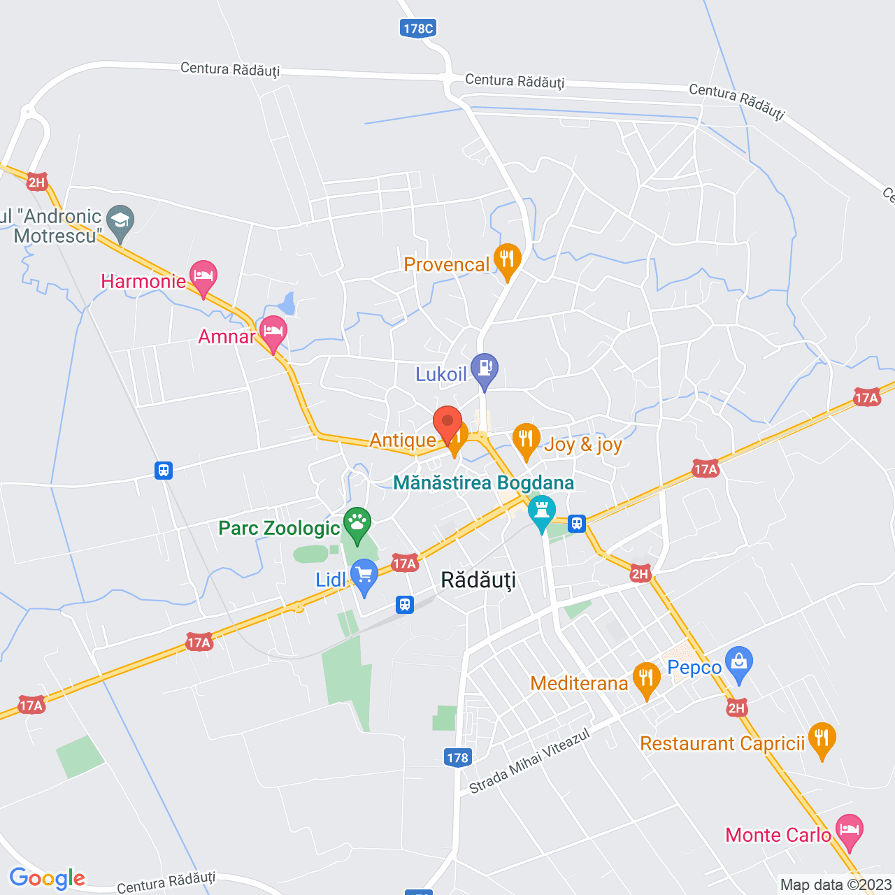 Poza harta streetview, zoom 14, adresa Putnei 1 Rădăuți, , judetul