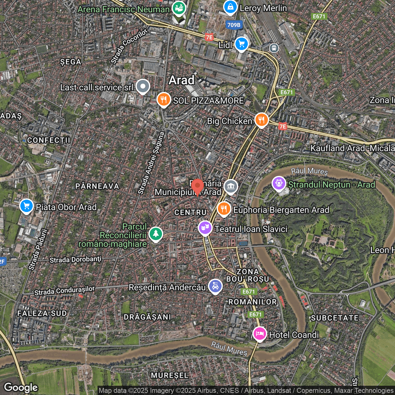 Poza harta hybrid, zoom 14, adresa Arad, str. Episcopiei, nr. 11, , judetul