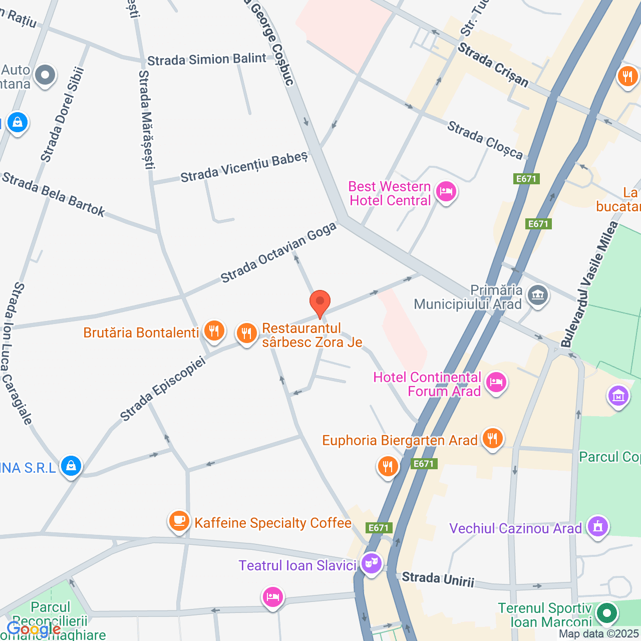 Poza harta streetview, zoom 16, adresa Arad, str. Episcopiei, nr. 11, , judetul