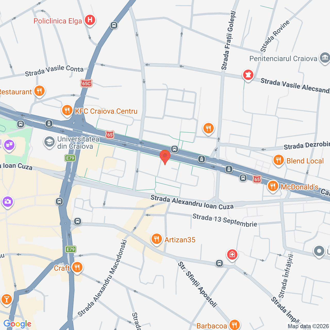 Poza harta streetview, zoom 16, adresa Craiova, str. Calea Bucuresti, nr. 18, , judetul
