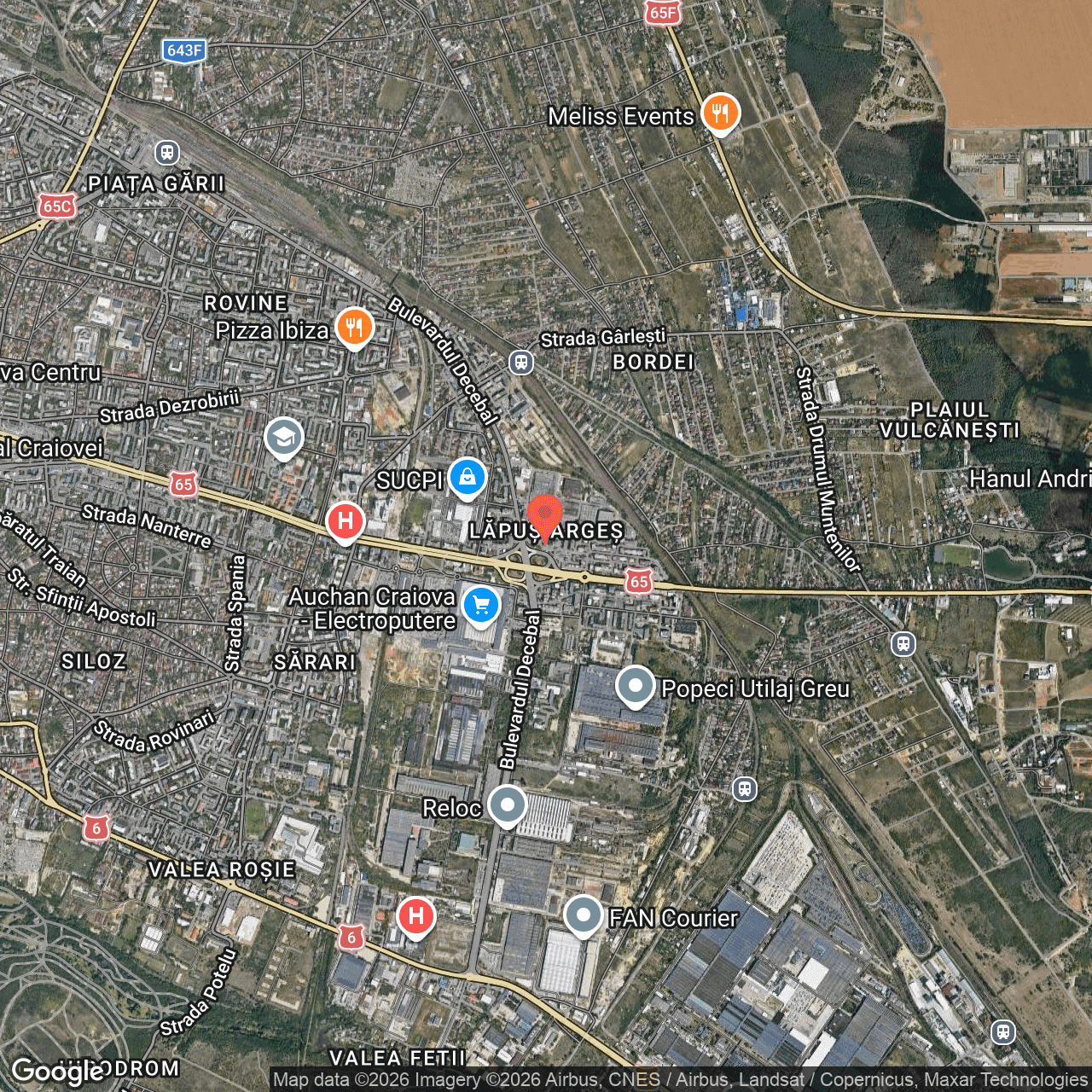 Poza harta hybrid, zoom 14, adresa Craiova, str. Eustatiu Stoenescu, nr. 1C, , judetul