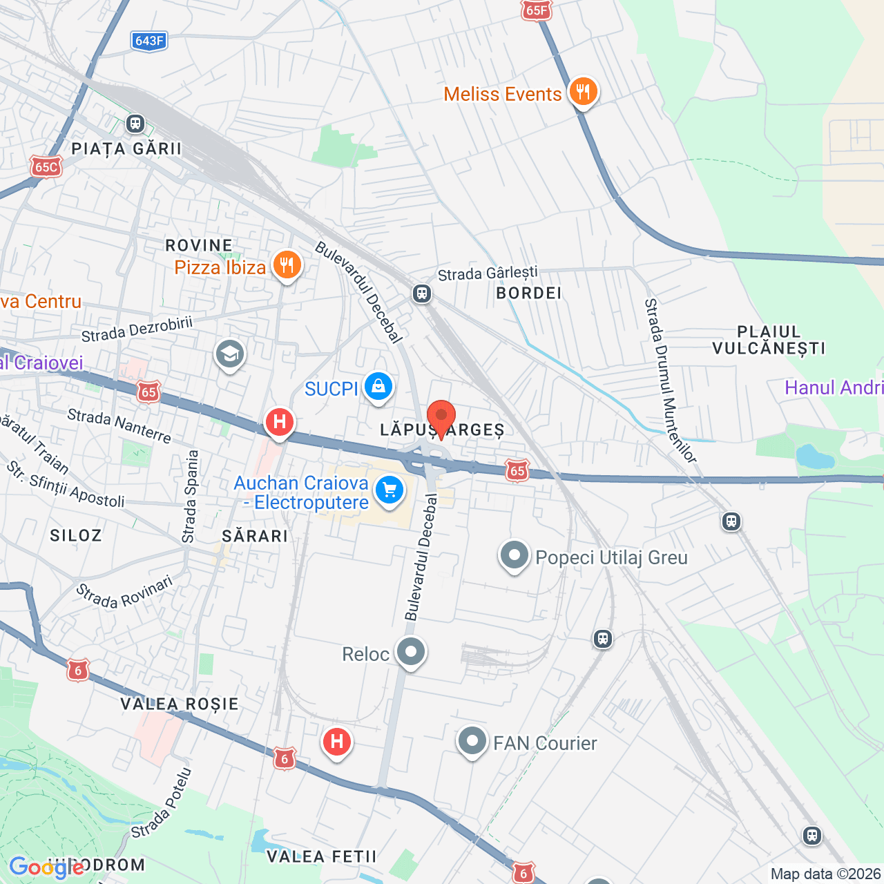 Poza harta streetview, zoom 14, adresa Craiova, str. Eustatiu Stoenescu, nr. 1C, , judetul