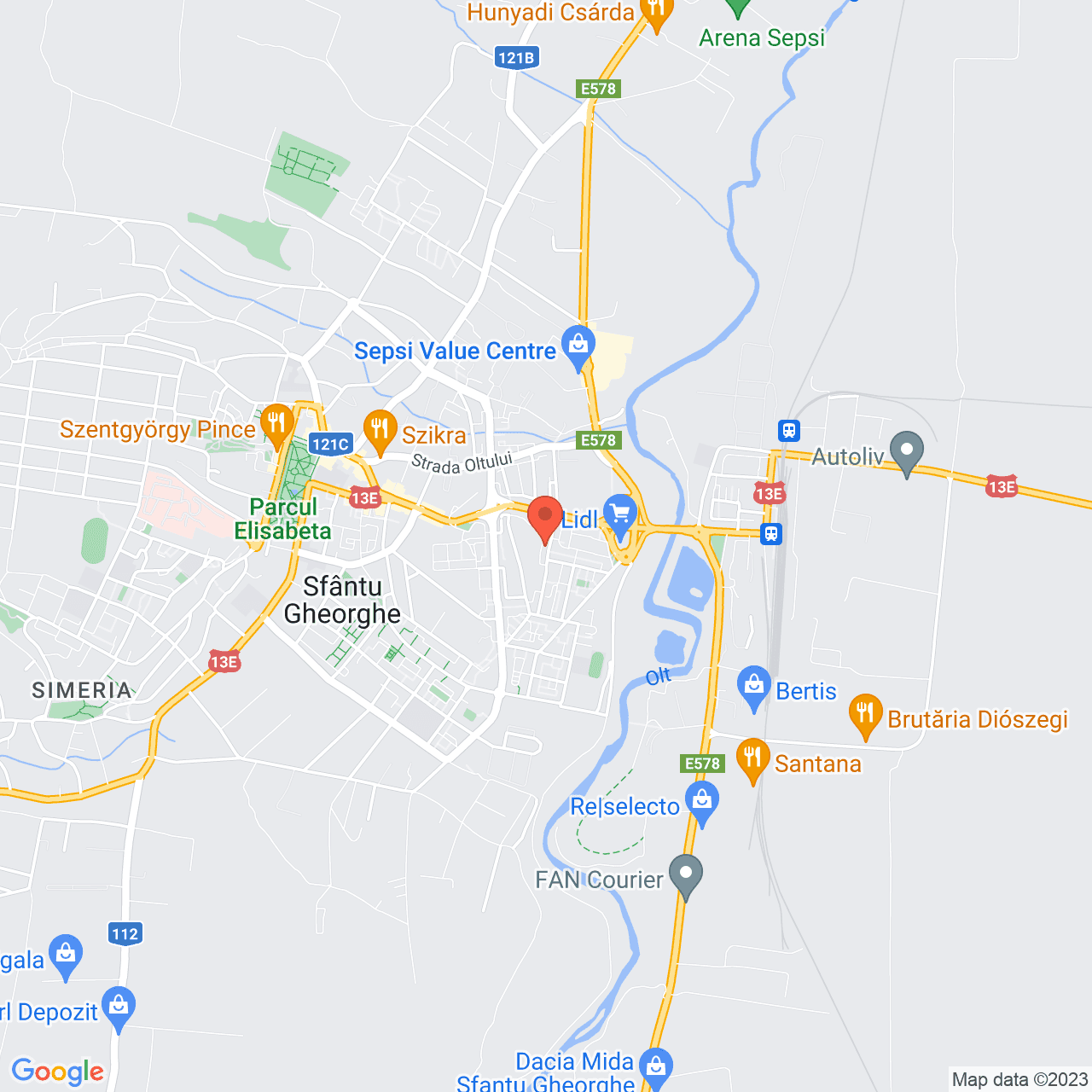 Poza harta streetview, zoom 14, adresa Sfantu Gheorghe, str.Sporturilor, nr.10, , judetul