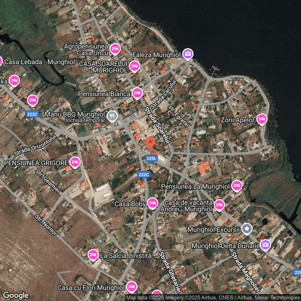 Poza harta hybrid, zoom 16, adresa Murighiol Tulcea, , judetul