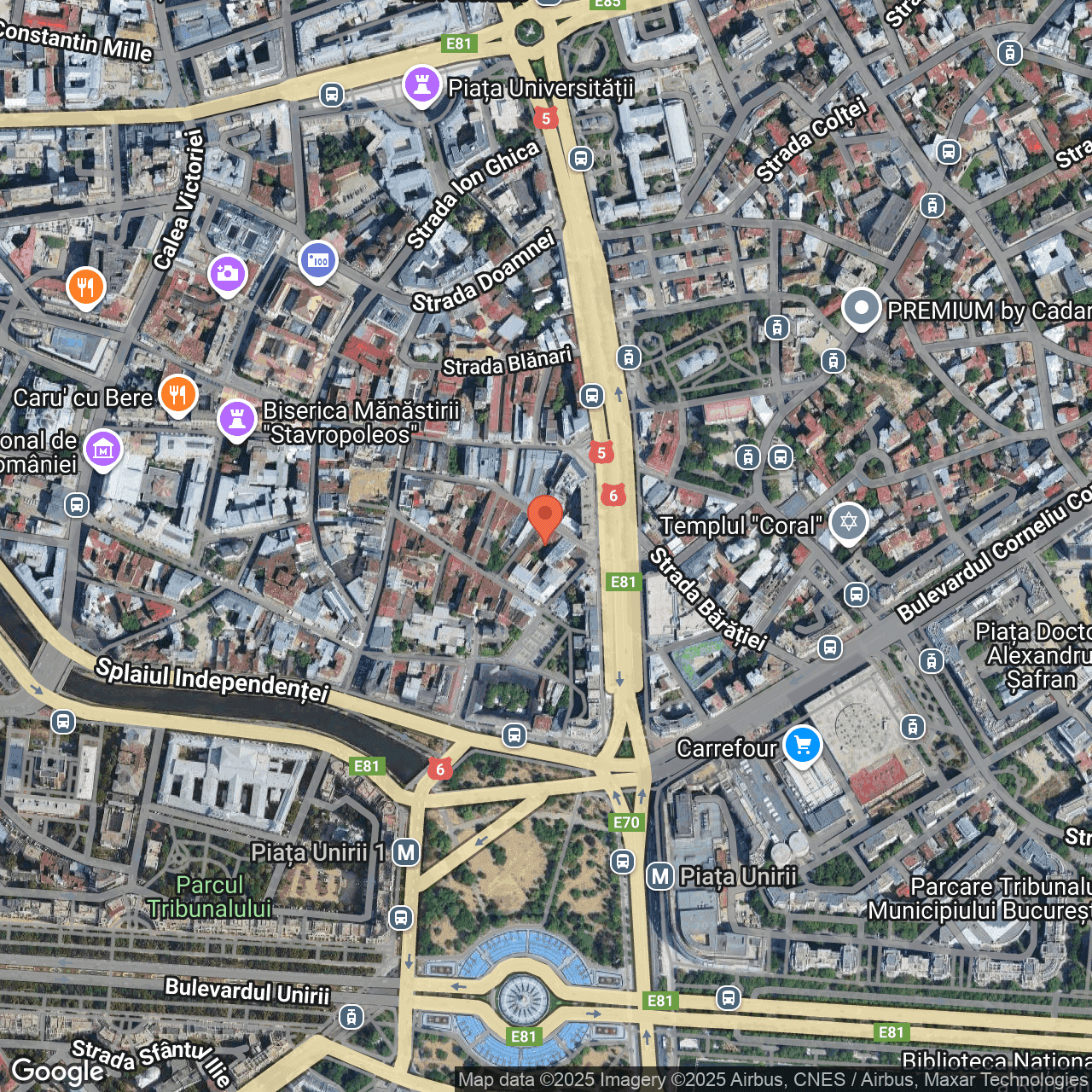 Poza harta hybrid, zoom 16, adresa Bucuresti, str. Gabroveni nr.22, , judetul