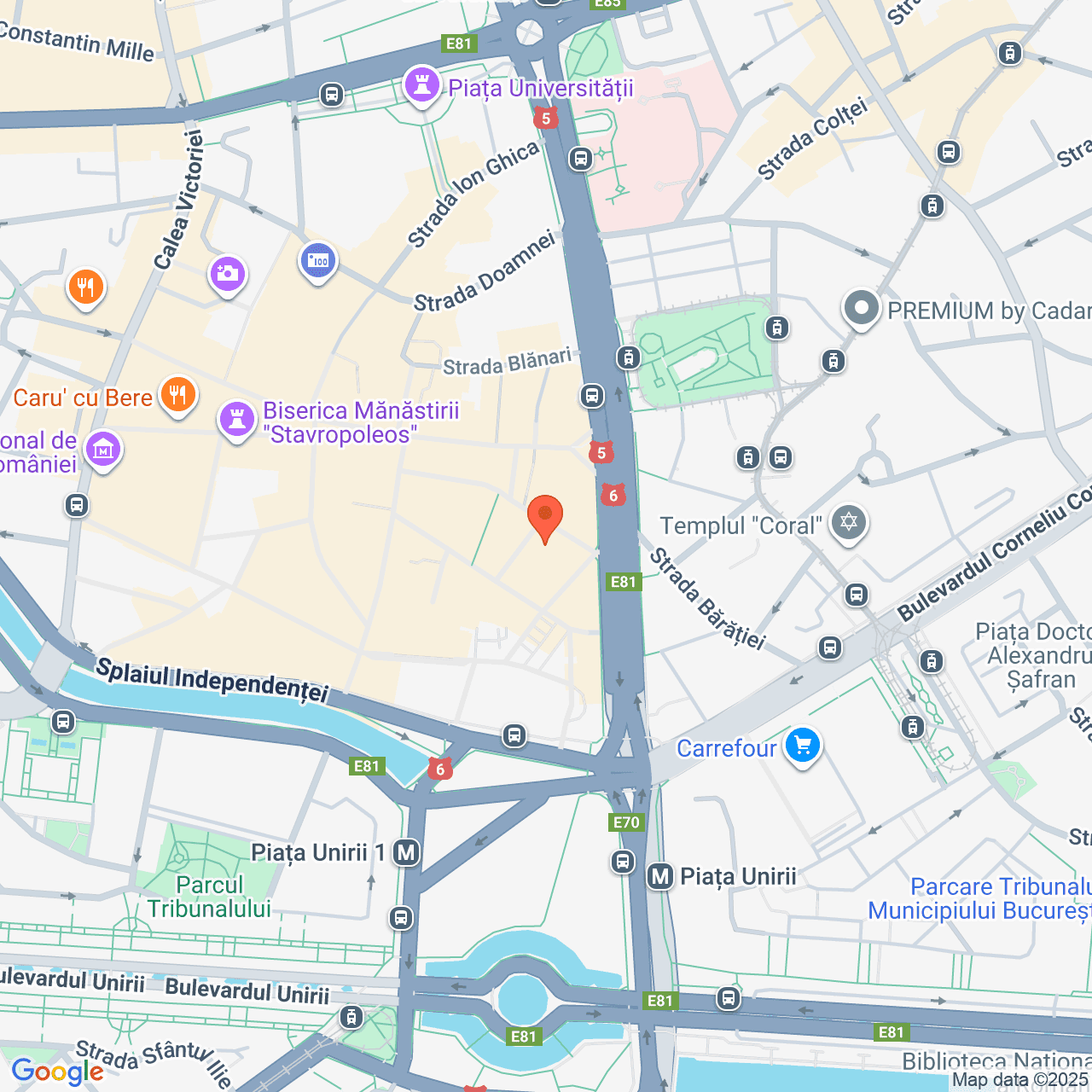 Poza harta streetview, zoom 16, adresa Bucuresti, str. Gabroveni nr.22, , judetul