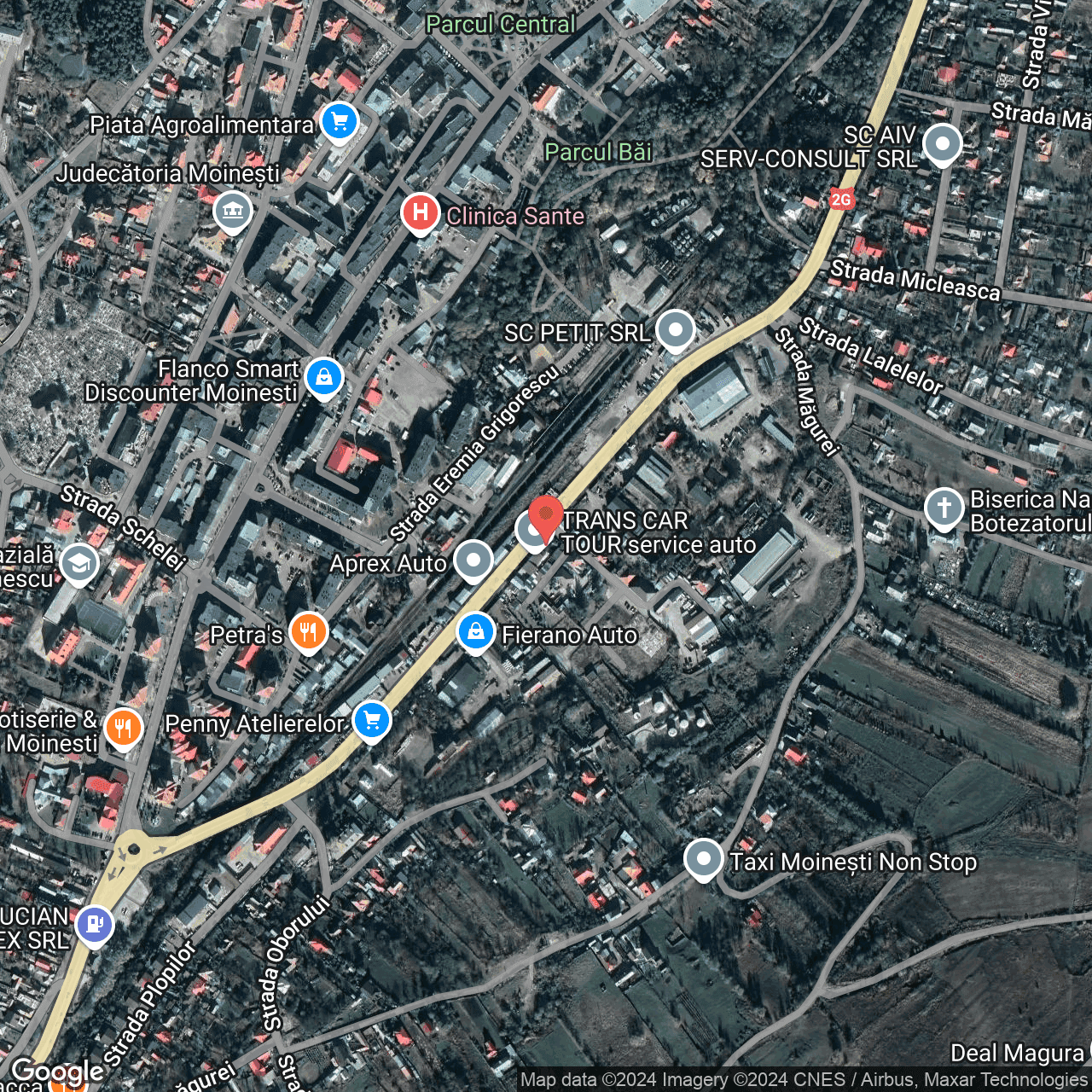 Poza harta hybrid, zoom 16, adresa MOINESTI, STR. ATELIERELOR, , judetul