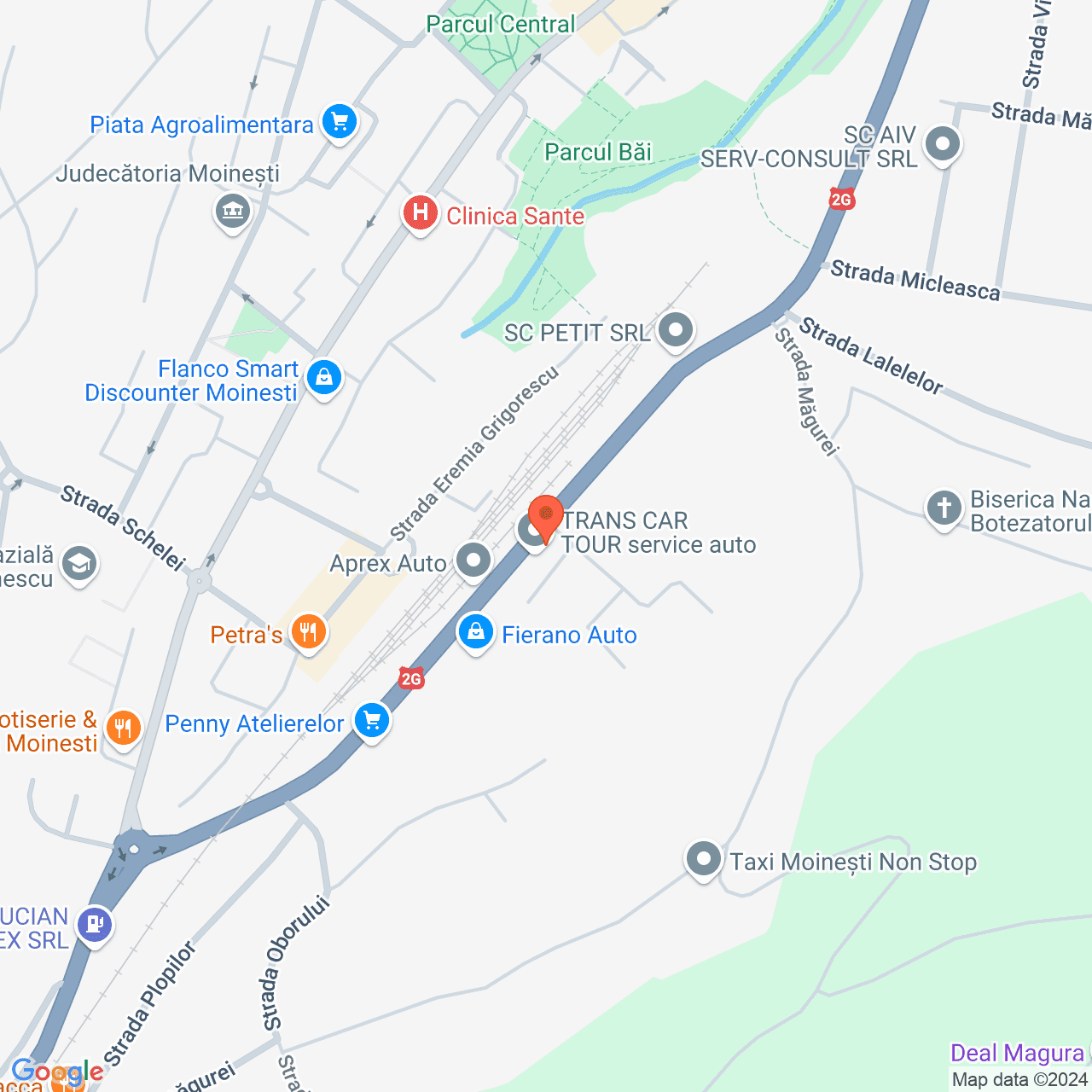 Poza harta streetview, zoom 16, adresa MOINESTI, STR. ATELIERELOR, , judetul