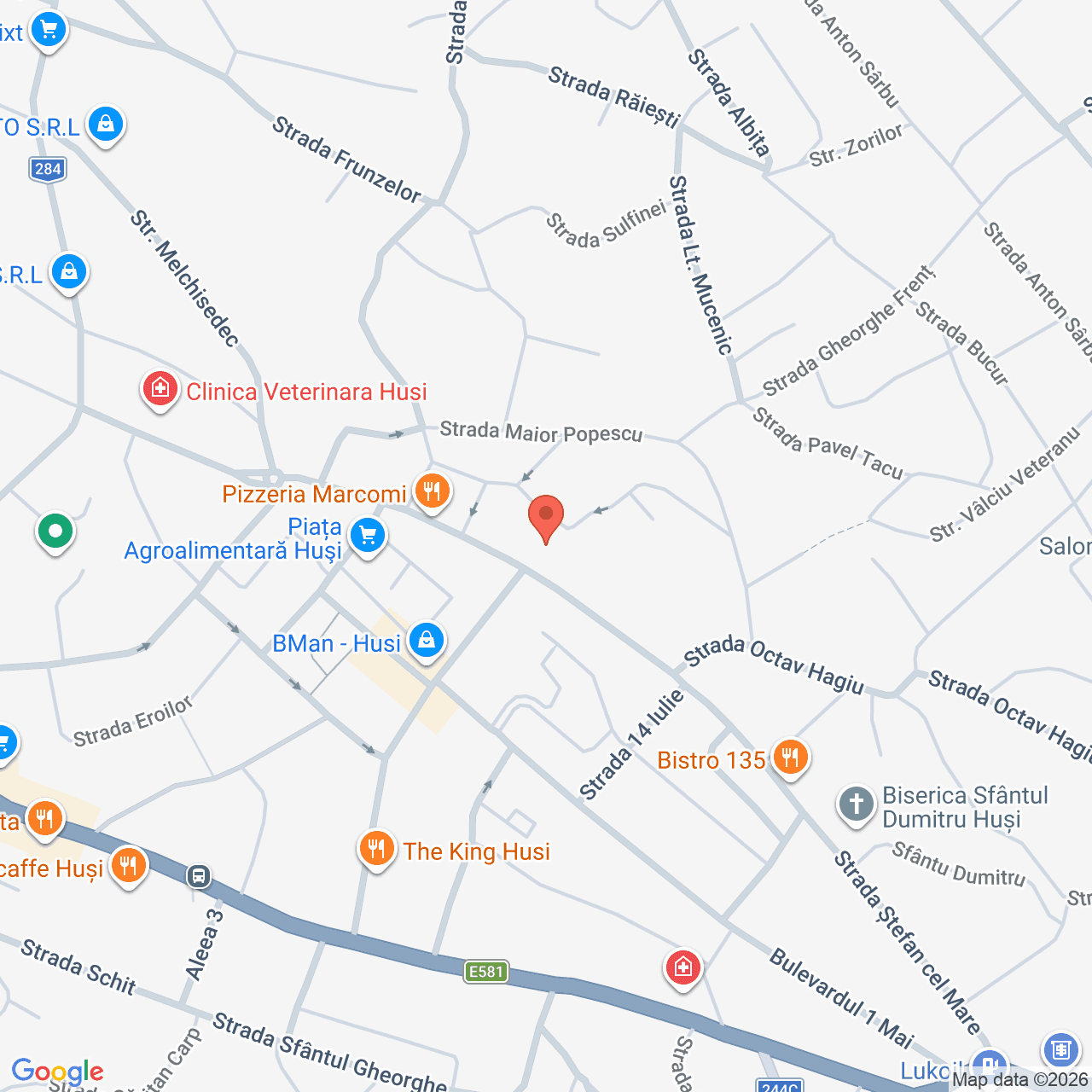Poza harta streetview, zoom 16, adresa Strada Stefan Cel Mare nr. 79, Husi, Vaslui, , judetul
