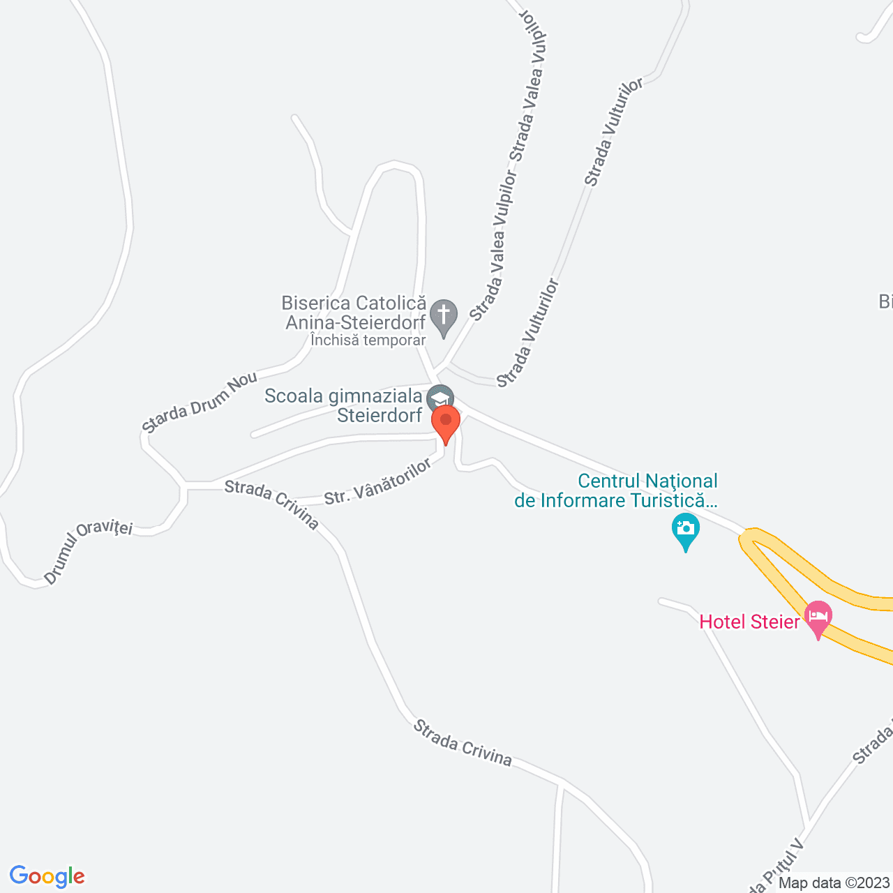 Poza harta streetview, zoom 16, adresa Anina, , judetul