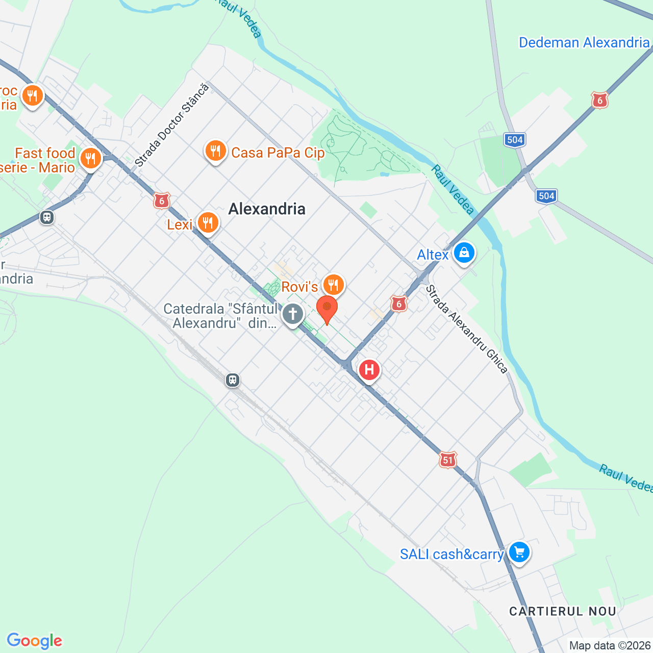 Poza harta streetview, zoom 14, adresa Str. Libertatii nr. 220 Alexandria, , judetul