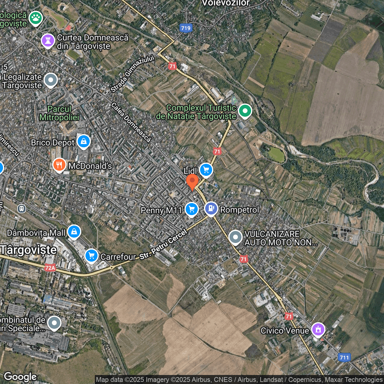 Poza harta hybrid, zoom 14, adresa Targoviste, Strada Vlad Tepes, Nr 10, Bloc N1C, , judetul