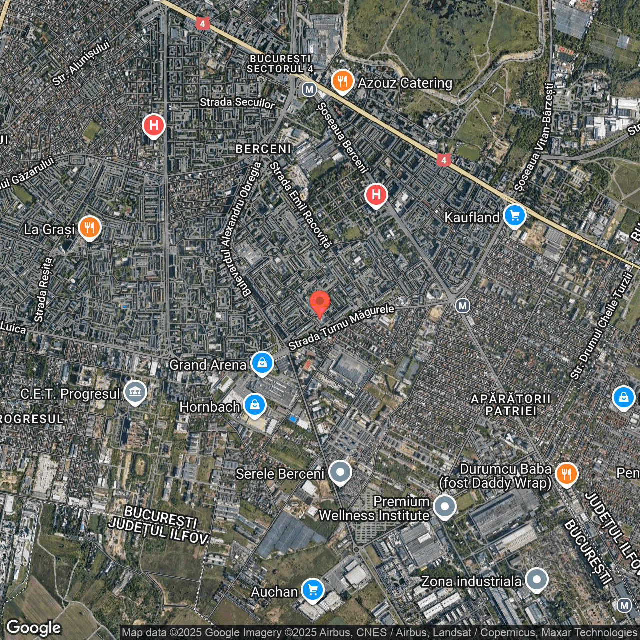 Poza harta hybrid, zoom 14, adresa Str. Turnu Magurele , sector 4, mun. Bucuresti, , judetul