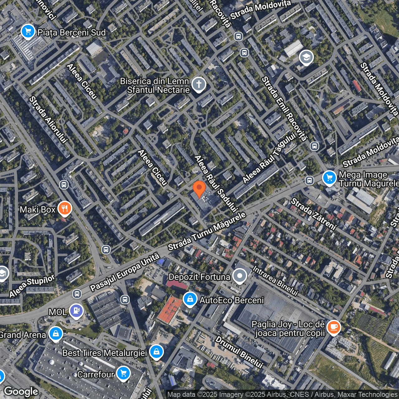 Poza harta hybrid, zoom 16, adresa Str. Turnu Magurele , sector 4, mun. Bucuresti, , judetul