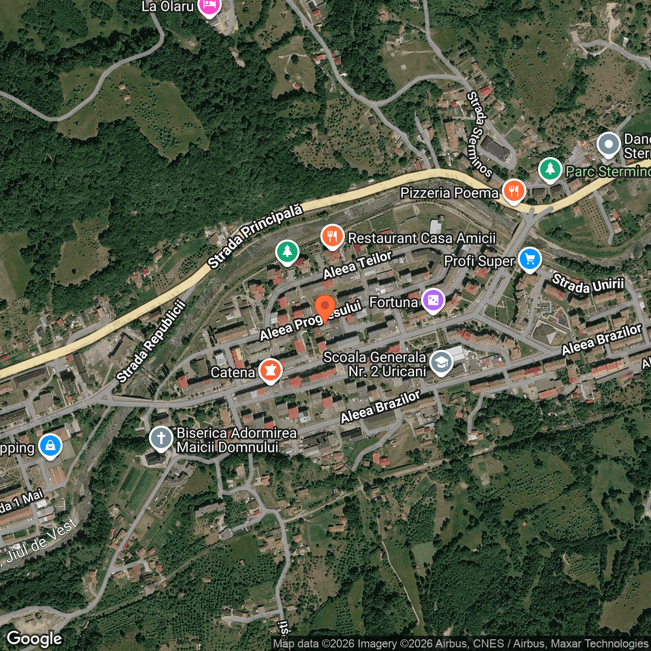 Poza harta hybrid, zoom 16, adresa Uricani, Str. Aleea Progresului, Bl. 16, , judetul