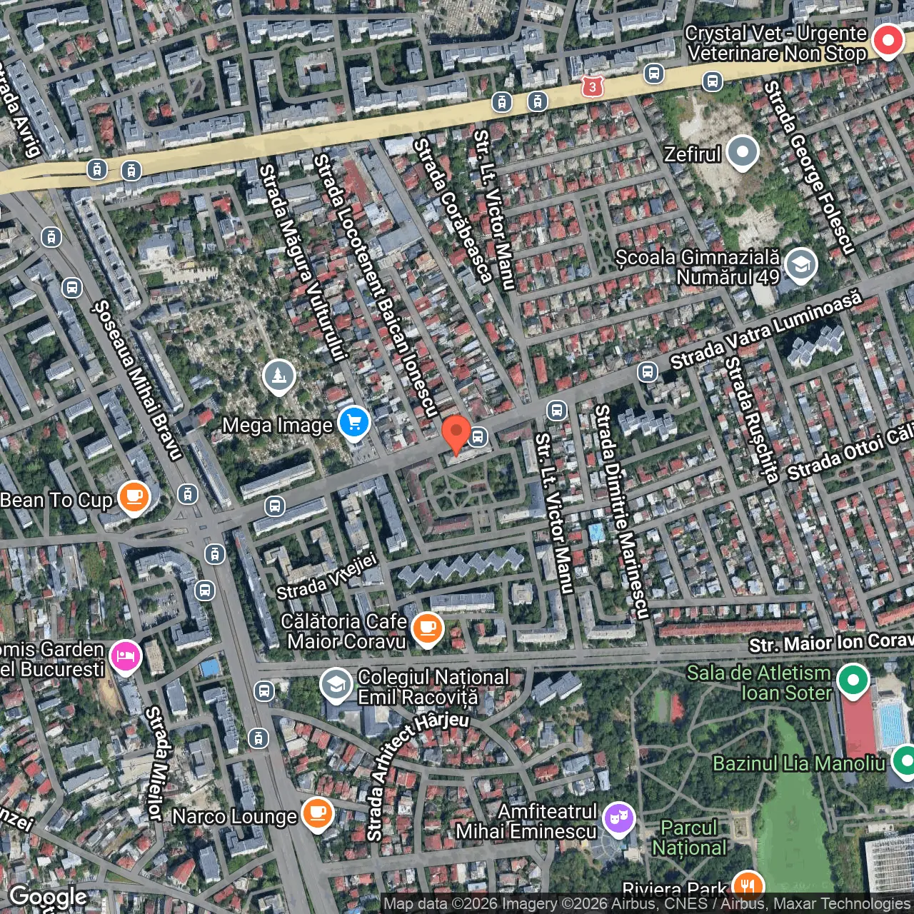 Poza harta hybrid, zoom 16, adresa Bucuresti, str. Vatra Luminoasa, nr 38-52, , judetul