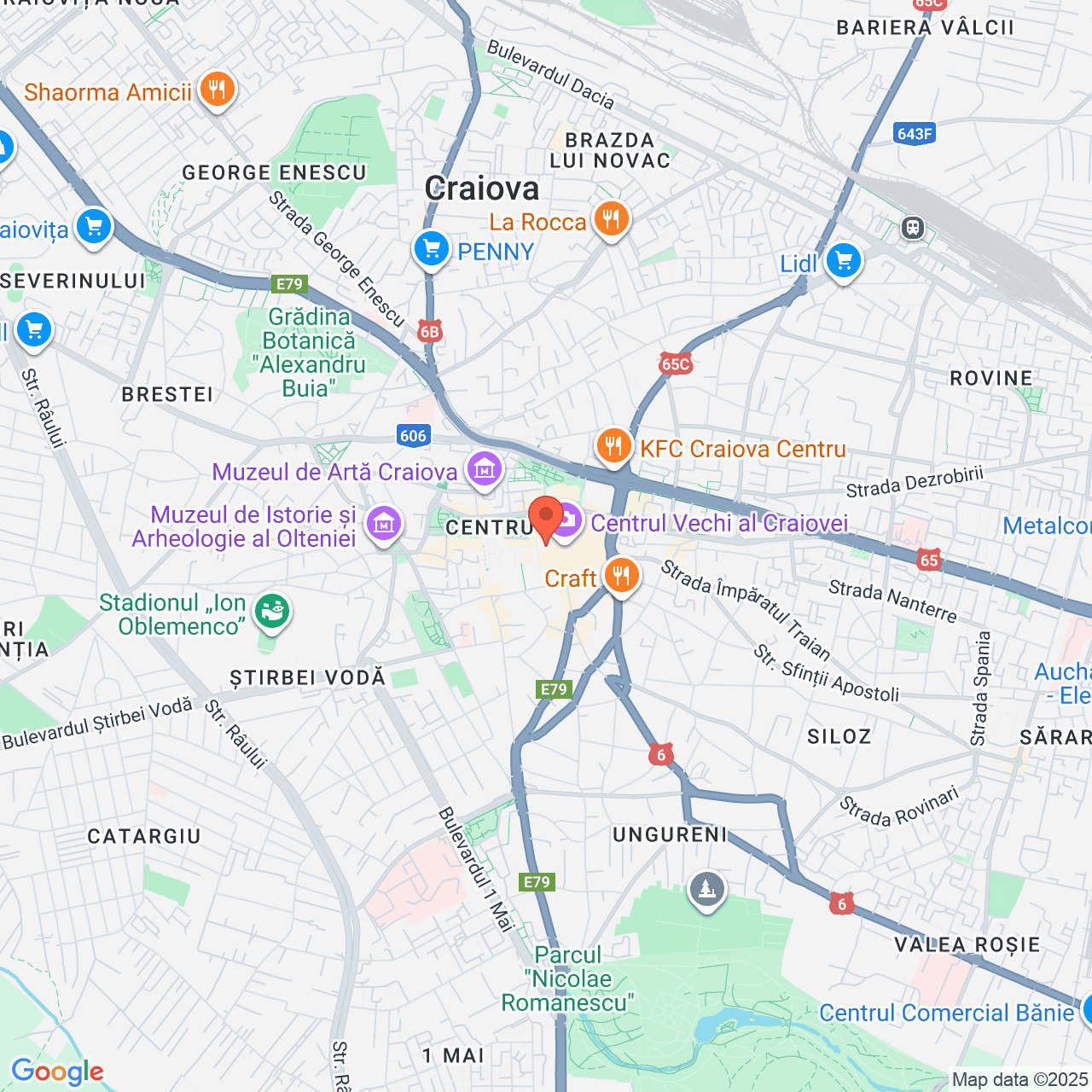 Poza harta streetview, zoom 14, adresa Craiova, str. Romain Rolland nr. 7, , judetul