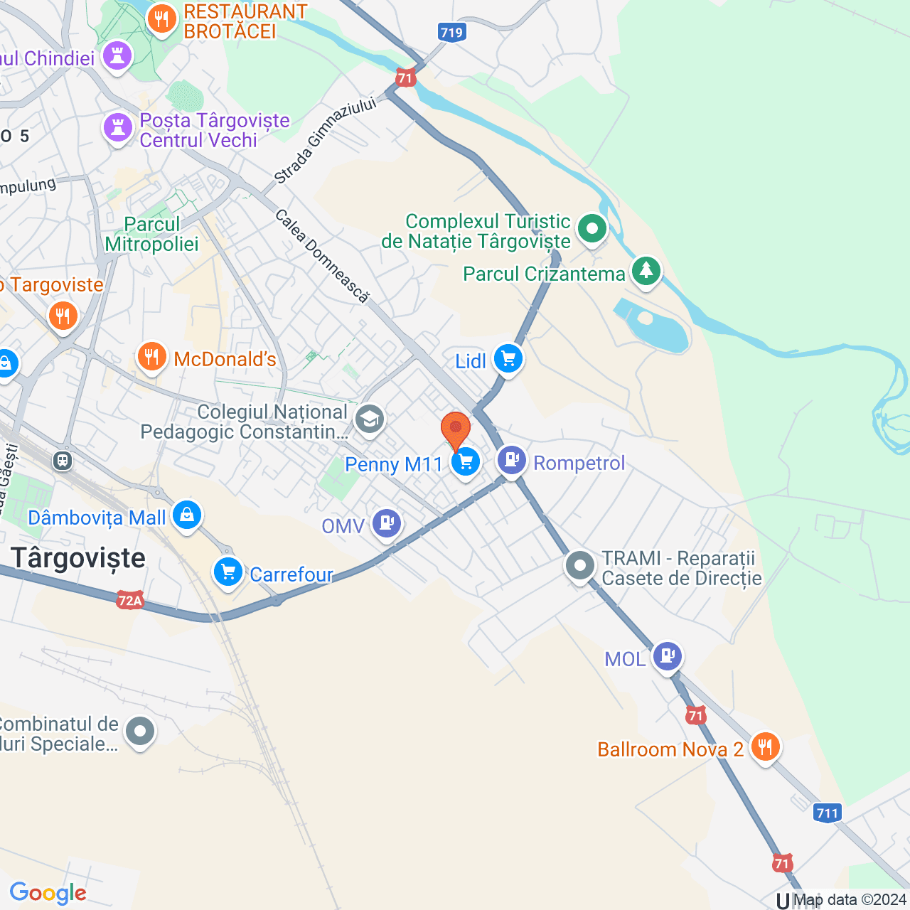 Poza harta streetview, zoom 14, adresa Targoviste, str. Cpt. Stanica Ilie, nr. 2A, , judetul