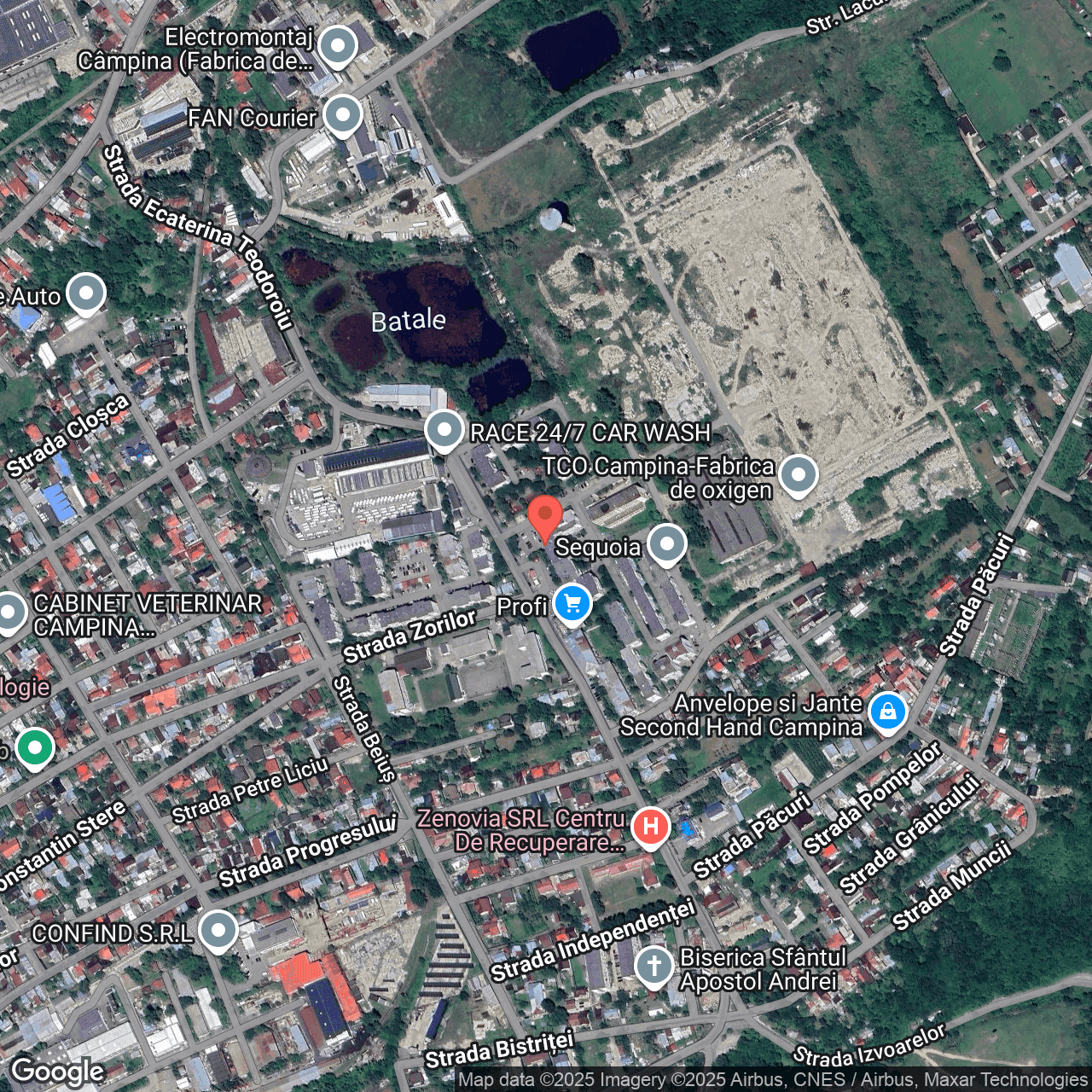 Poza harta hybrid, zoom 16, adresa Campina, str. Ecaterina Teodoroiu, nr. 13, , judetul