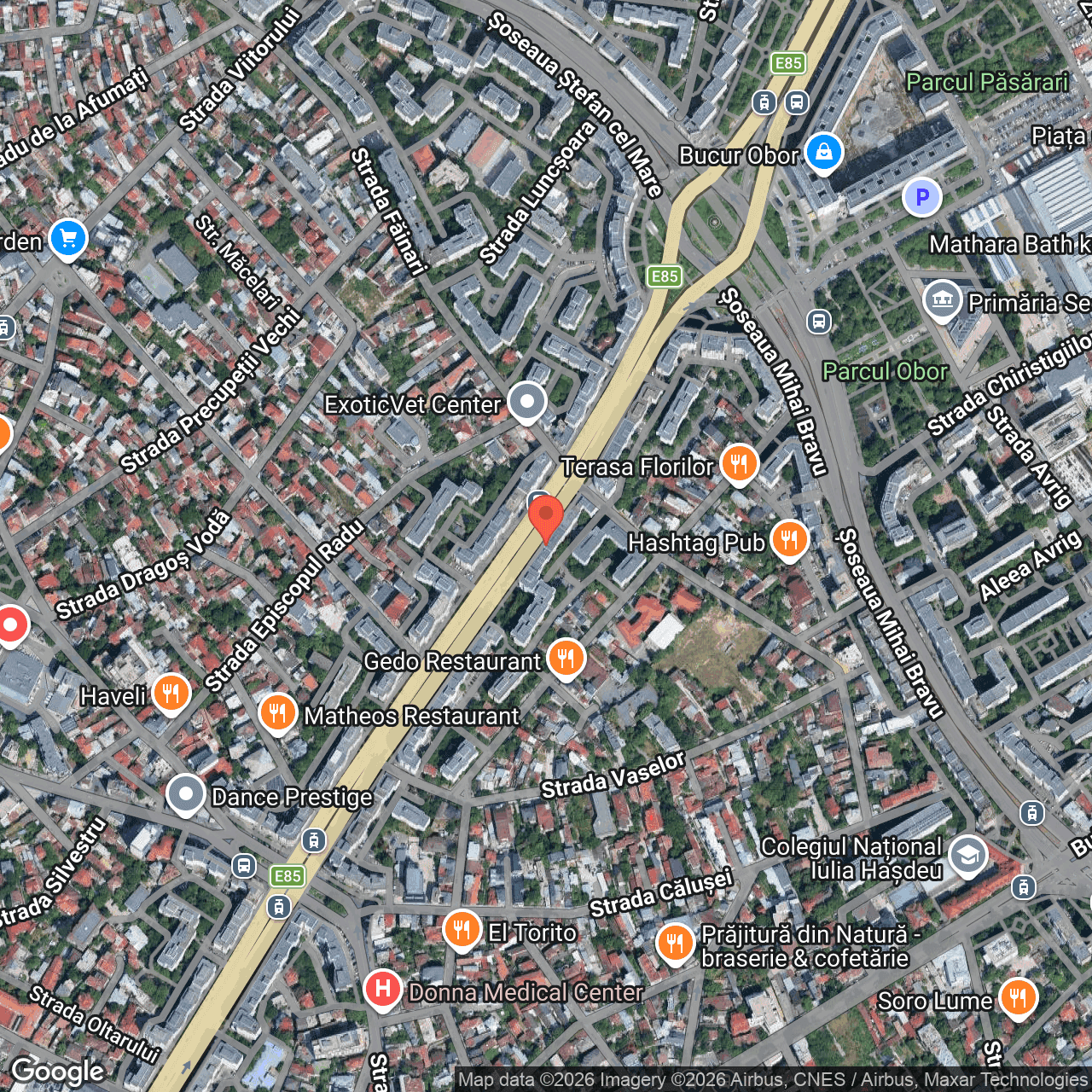 Poza harta hybrid, zoom 16, adresa n Calea Mosilor, nr. 298, bl. 48, Sector 2 Bucuresti, , judetul