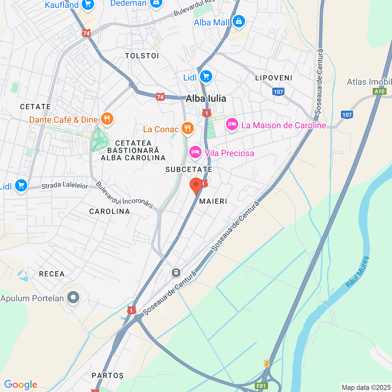 Poza harta streetview, zoom 14, adresa Alba Iulia, B-dul Ferdinand I, nr. 22B, , judetul