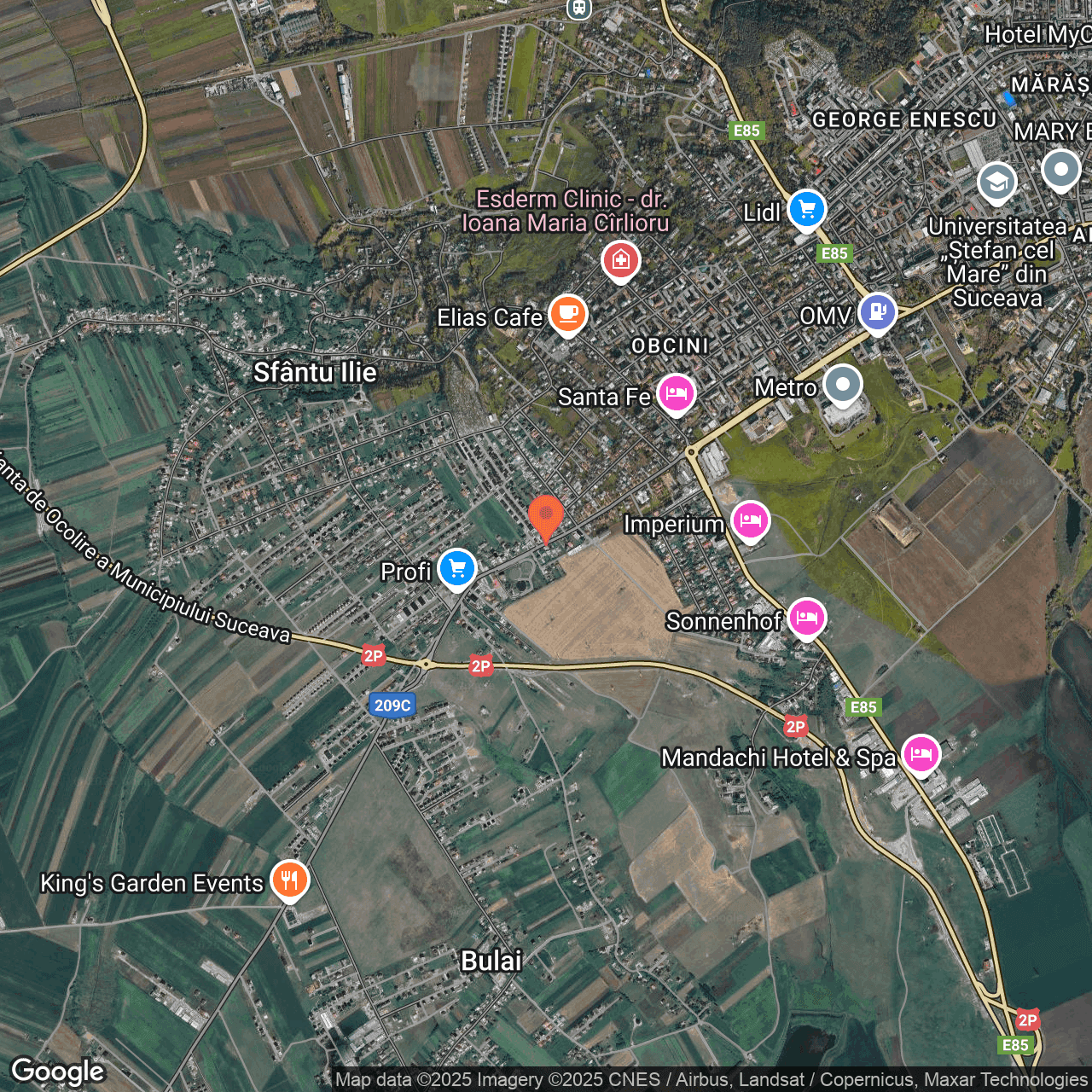 Poza harta hybrid, zoom 14, adresa Suceava, Str. Ion Irimescu, , judetul