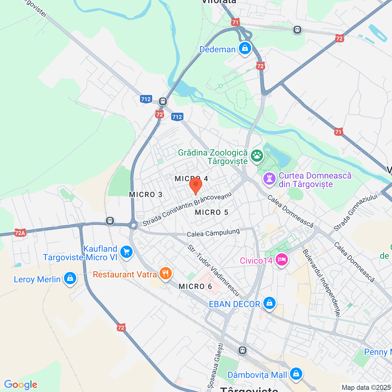 Poza harta streetview, zoom 14, adresa Targoviste, str. Radu cel Mare, nr. 1A, , judetul