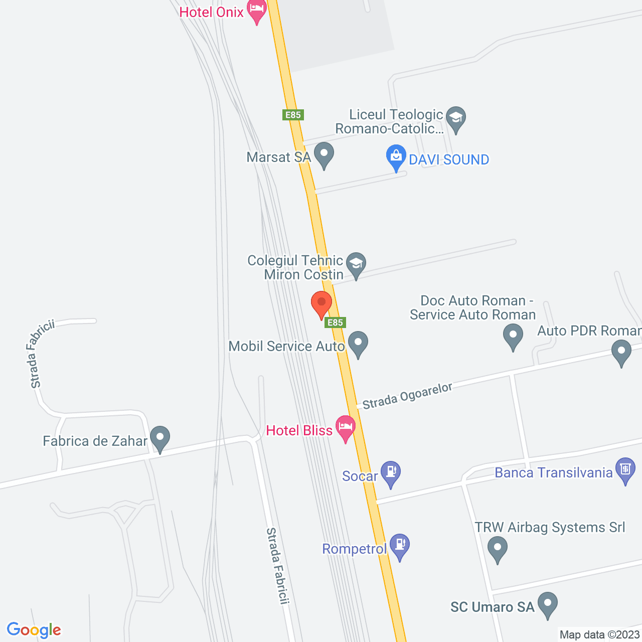 Poza harta streetview, zoom 16, adresa Roman - Strada Stefan cel Mare nr. 309, , judetul